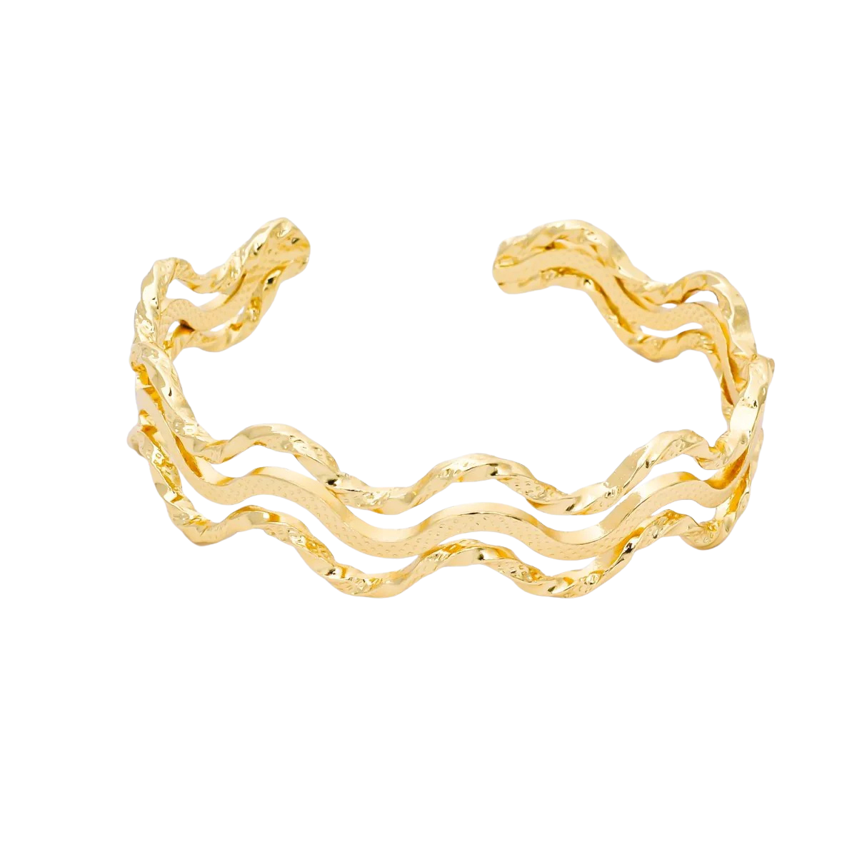 Textured Layered Cuff Bracelet