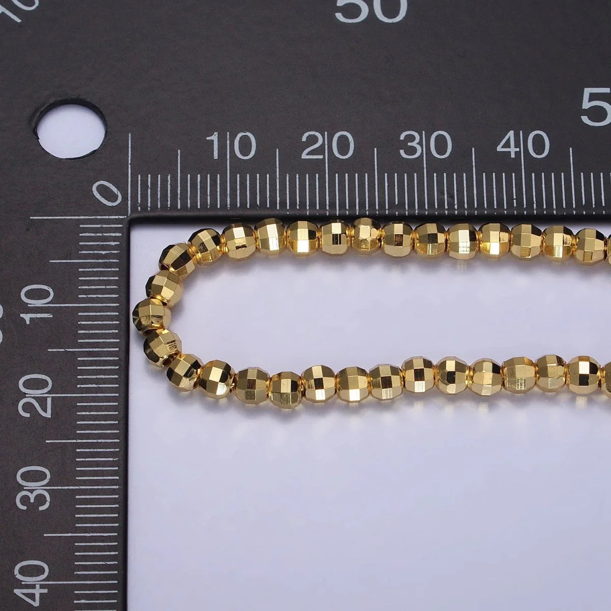 Multi-faceted Disco Ball Bead Chain Necklace NC-21WA1564