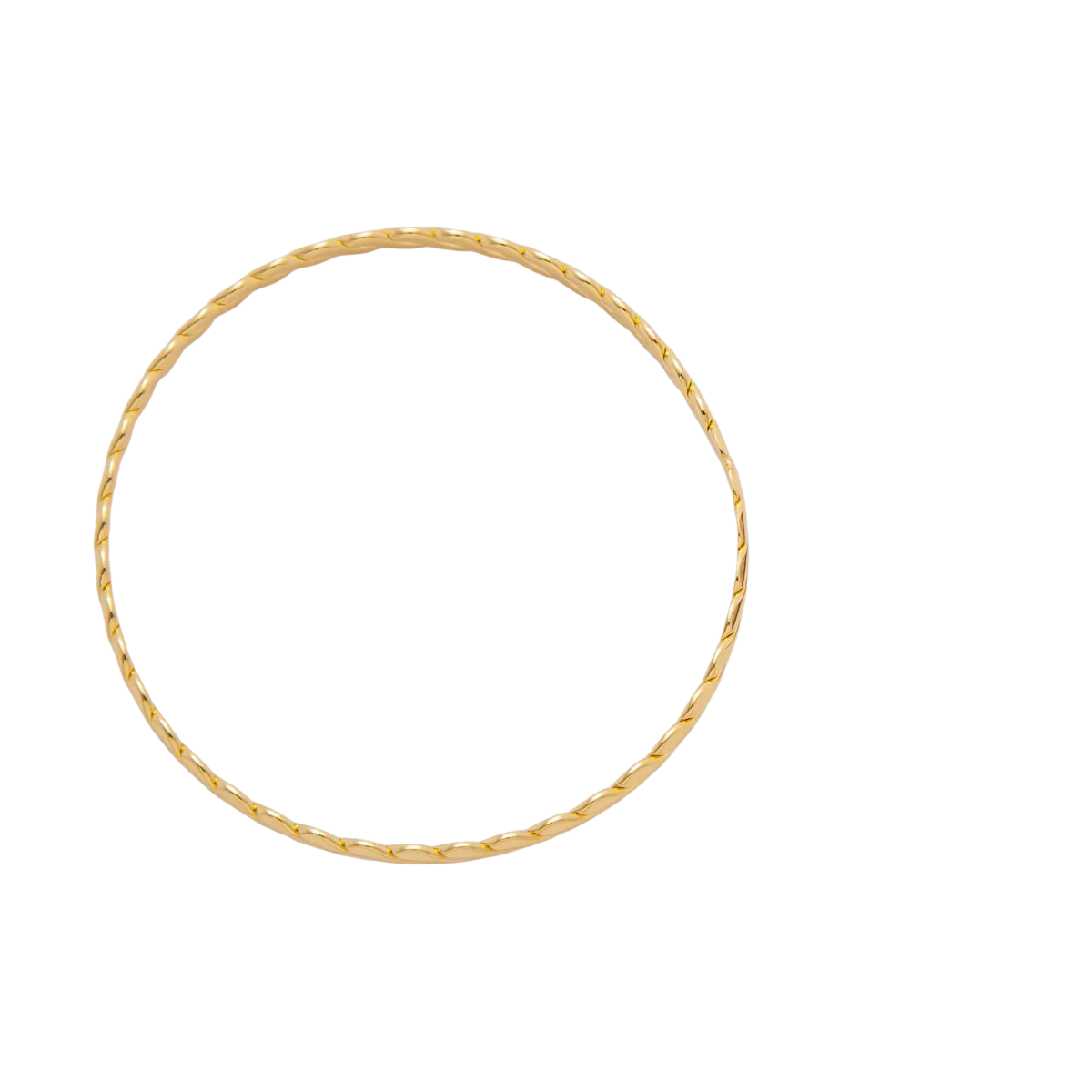 Gold Stainless Steel Braided Weave Round Bangle Layer Bracelet ✦ BA-21WA3467