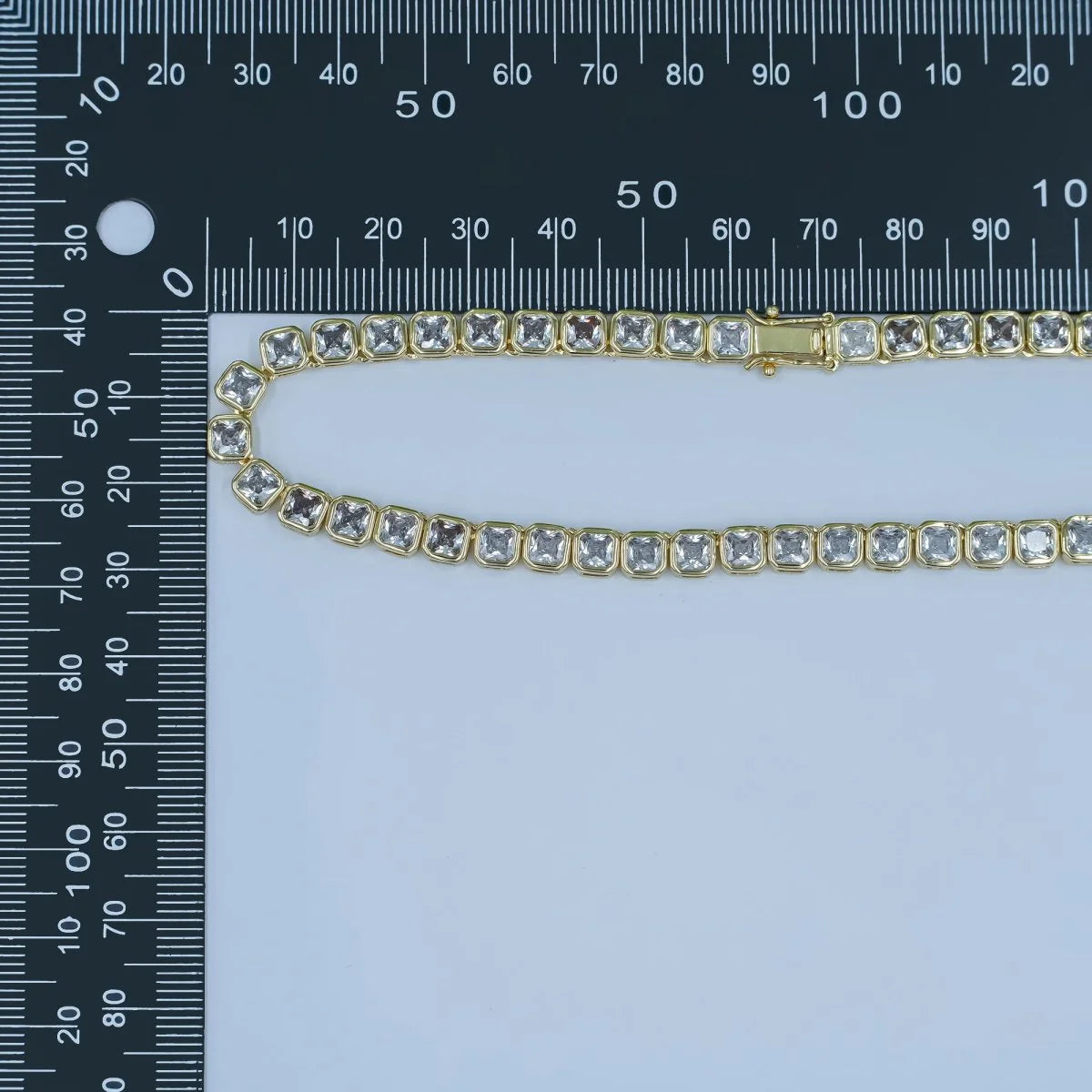 5.3mm Square CZ Tennis Chain 16 Inch Necklace CN-21WA2753