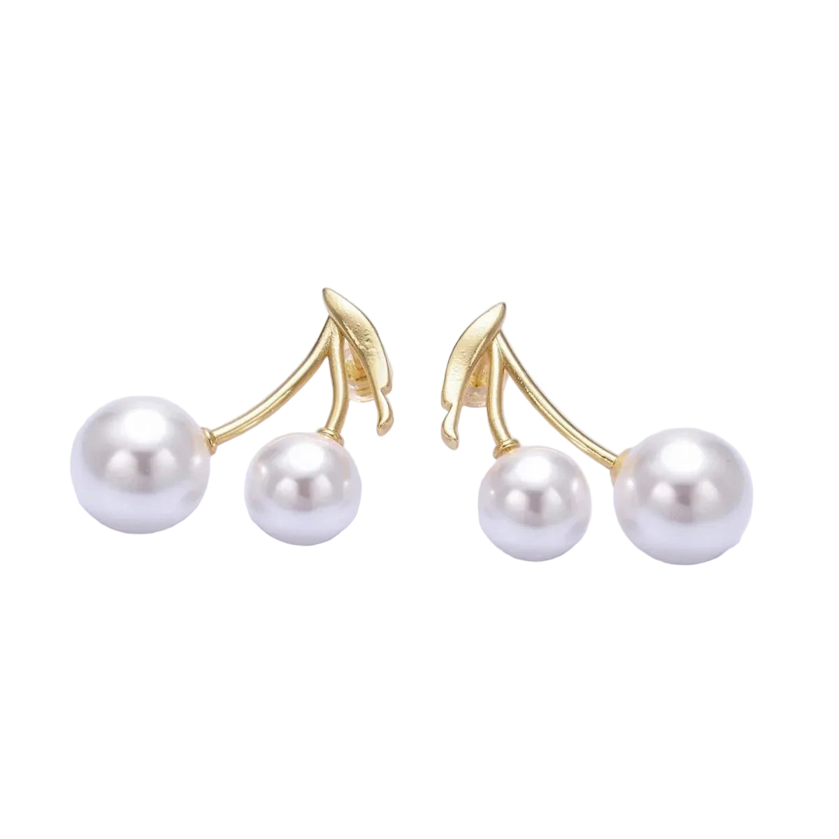 Pearl Cherries Stud Earrings EA-0180