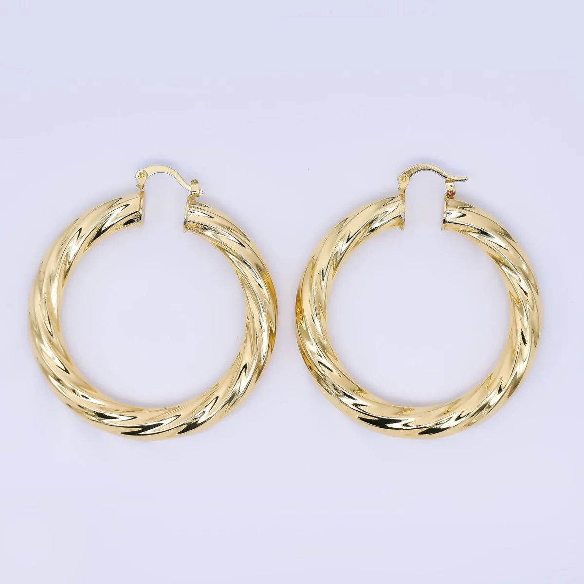 Minimalist Dome Tube Hoop Twist French Lock Hoops Earrings ✦ EA-21AJ100