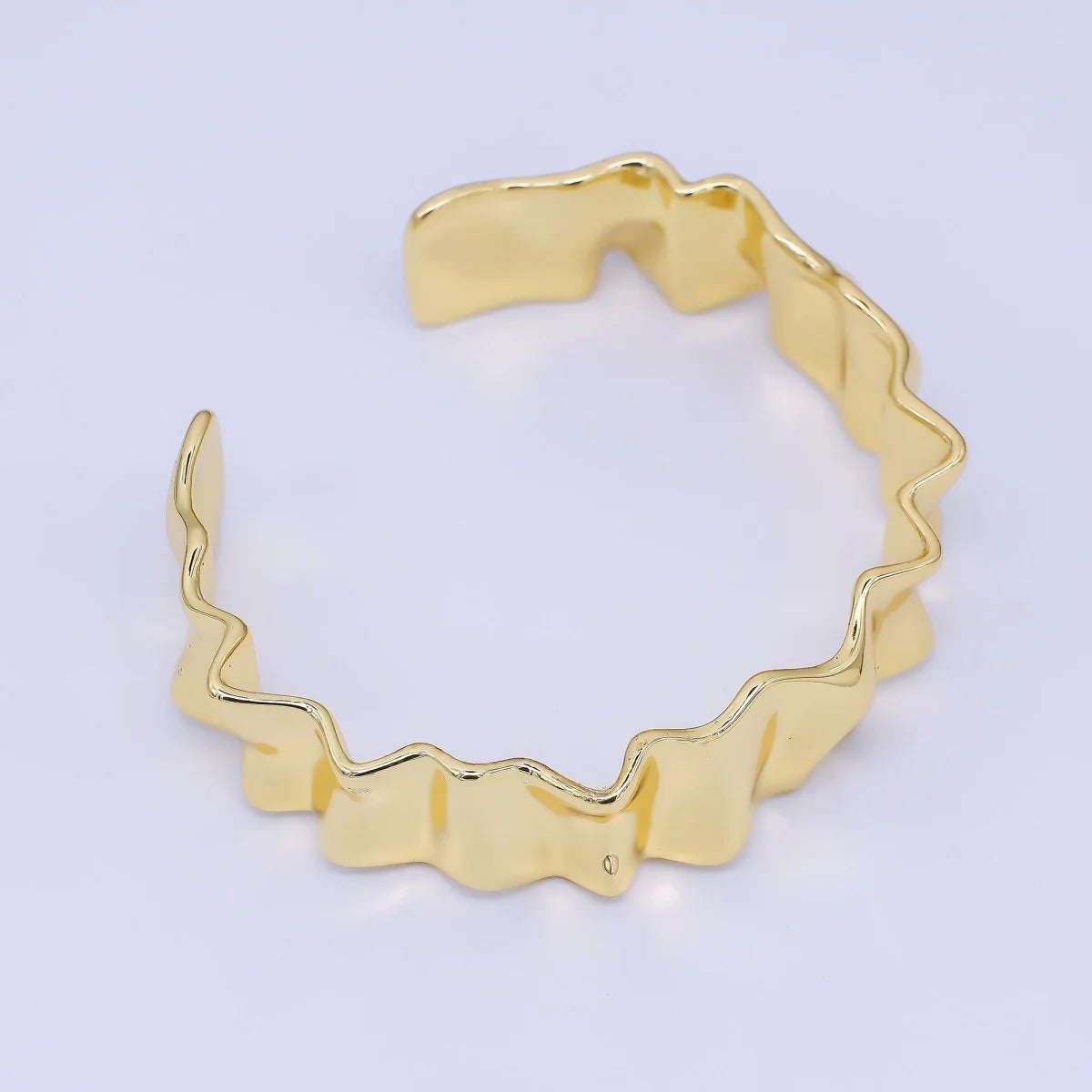 Wave Irregular Open Bangle Cuff Bracelet BR-21WA3326