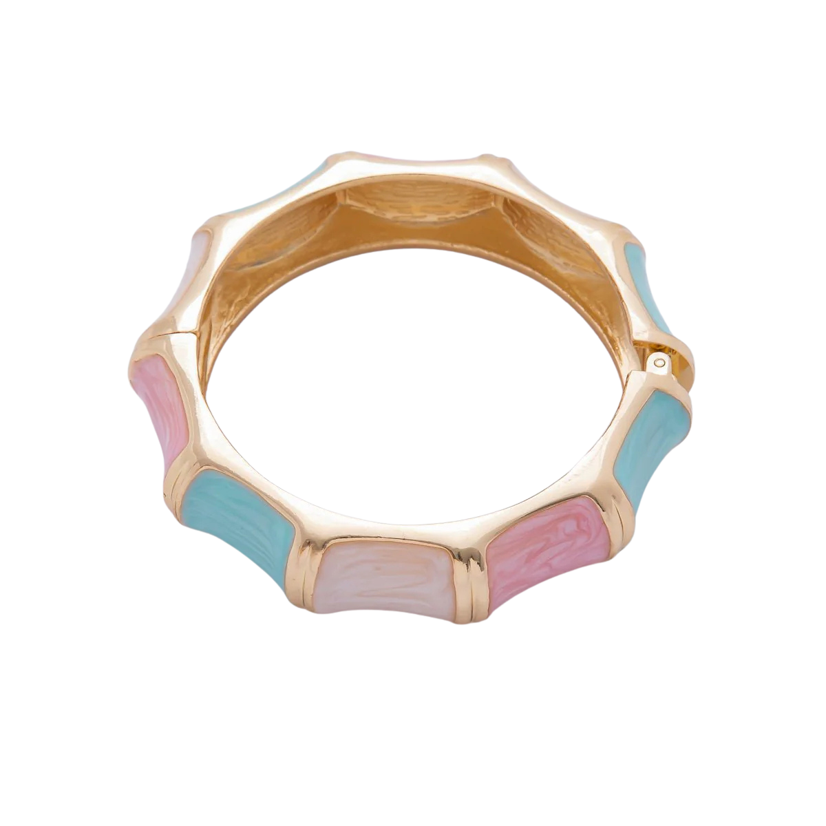 Enamel Turquoise Baby Pink Beige Bangel BA-21WA3354