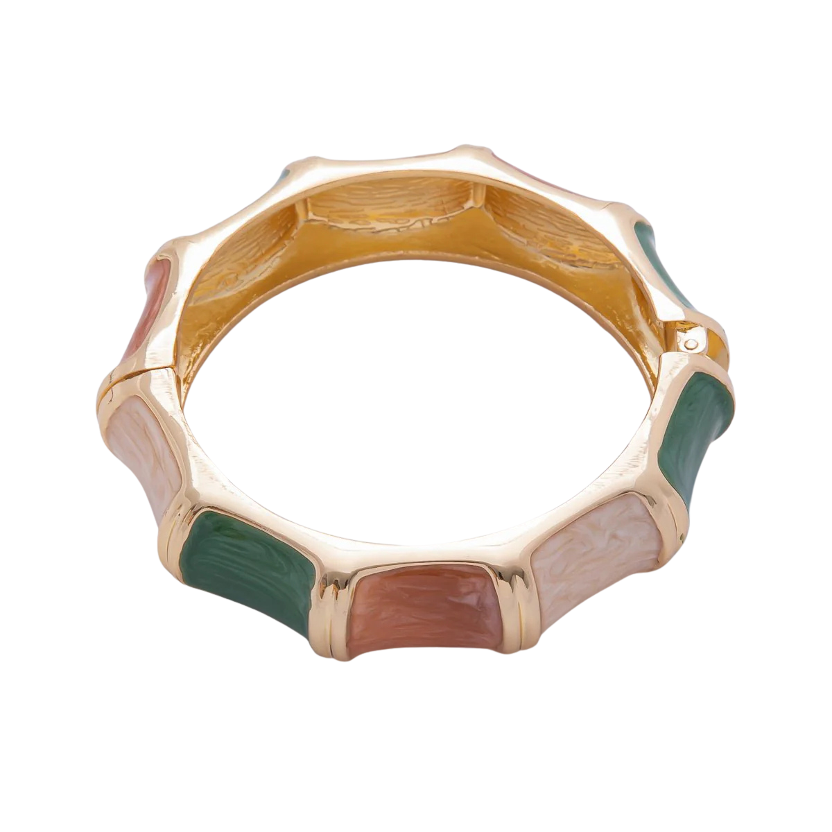 Enamel Green Beige Light Brown Bangel BA-21WA3356
