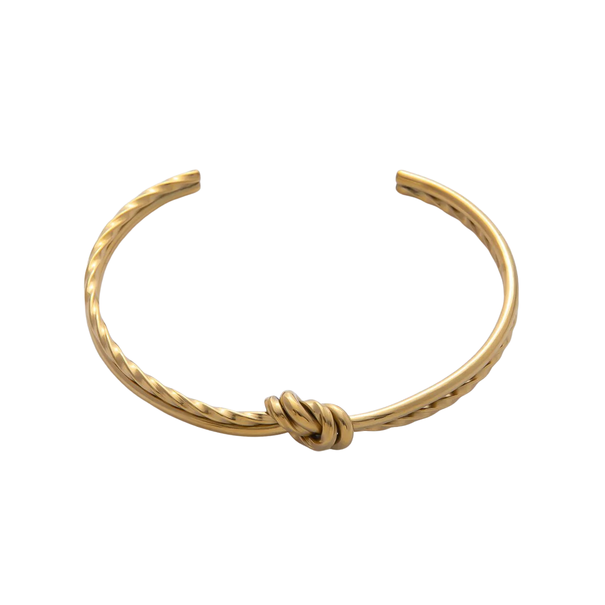 Gold / Mixed Metal Knot Cuff Bracelet
