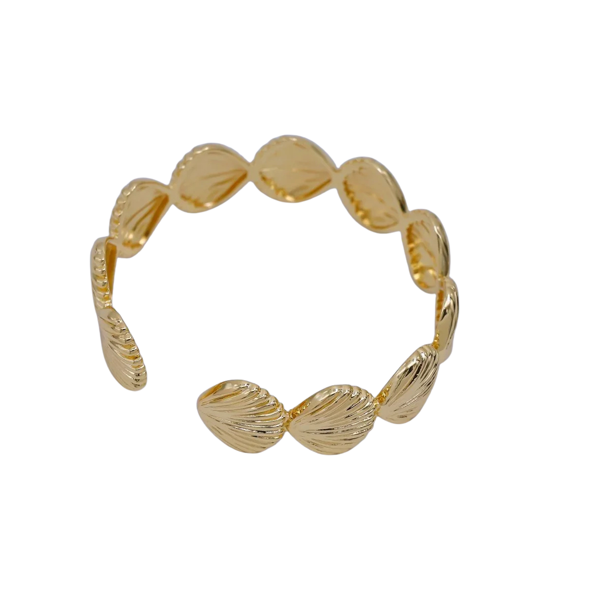 Clam Seashell Bangle Cuff Bracelet ✦ BA-21WA3250