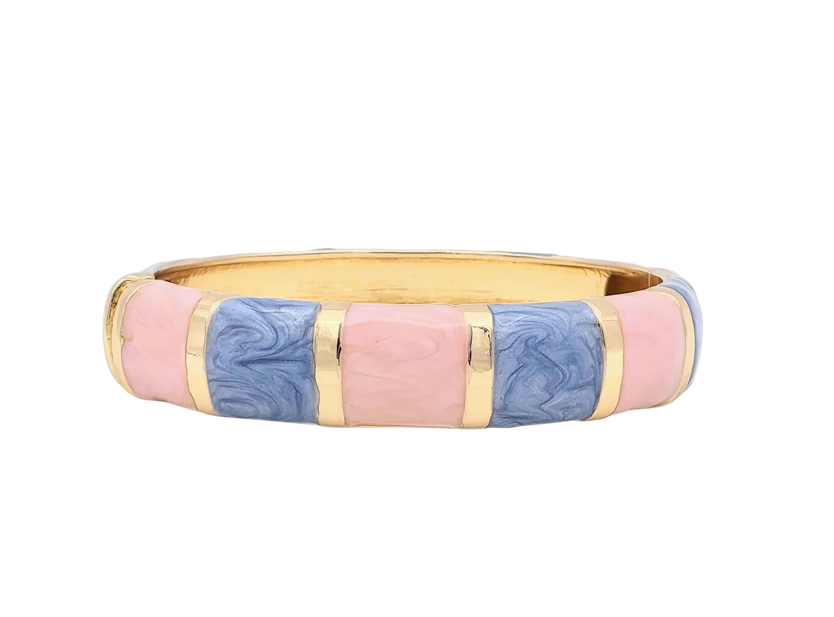 Enamel Baby Pink Blue Bangel BA-21WA3360