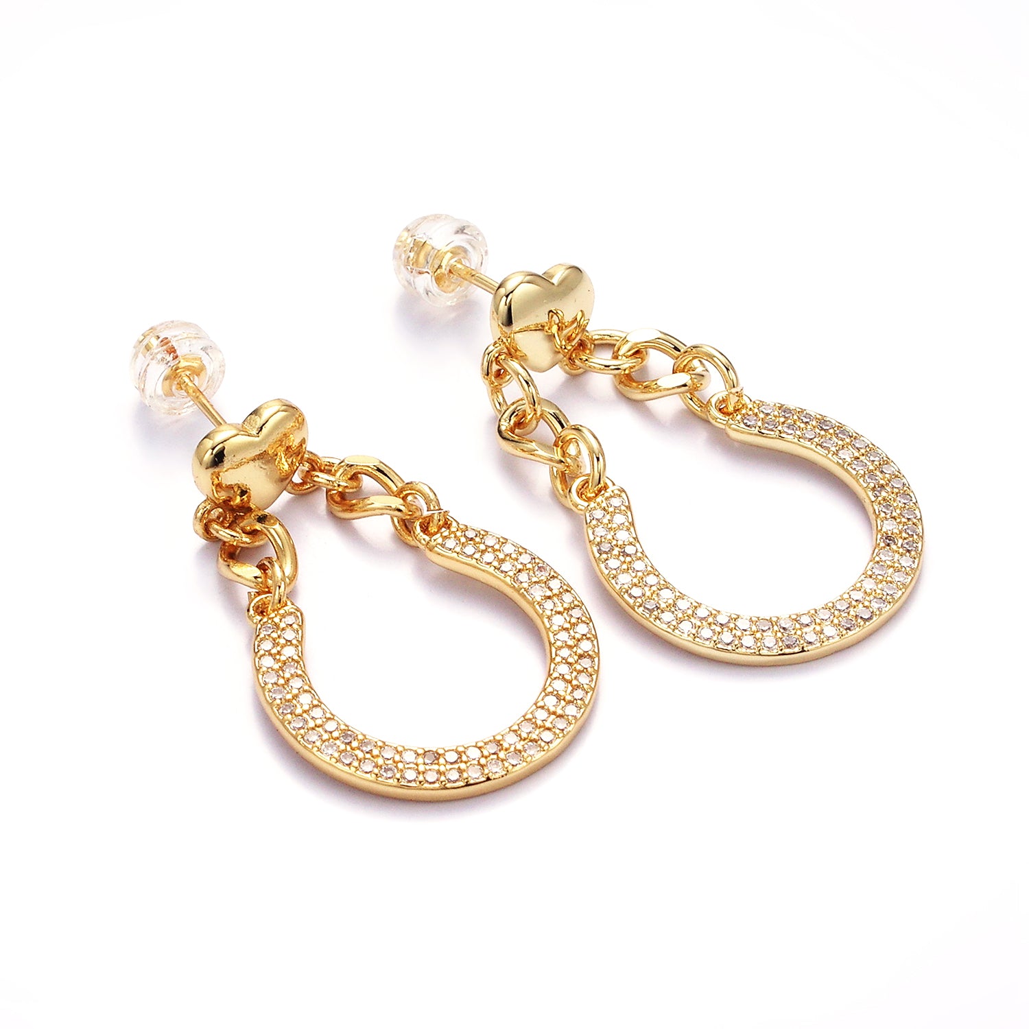 Big Horseshoe Stud Earring in Gold Equestrian Jewelry ✦ EA-21AE483