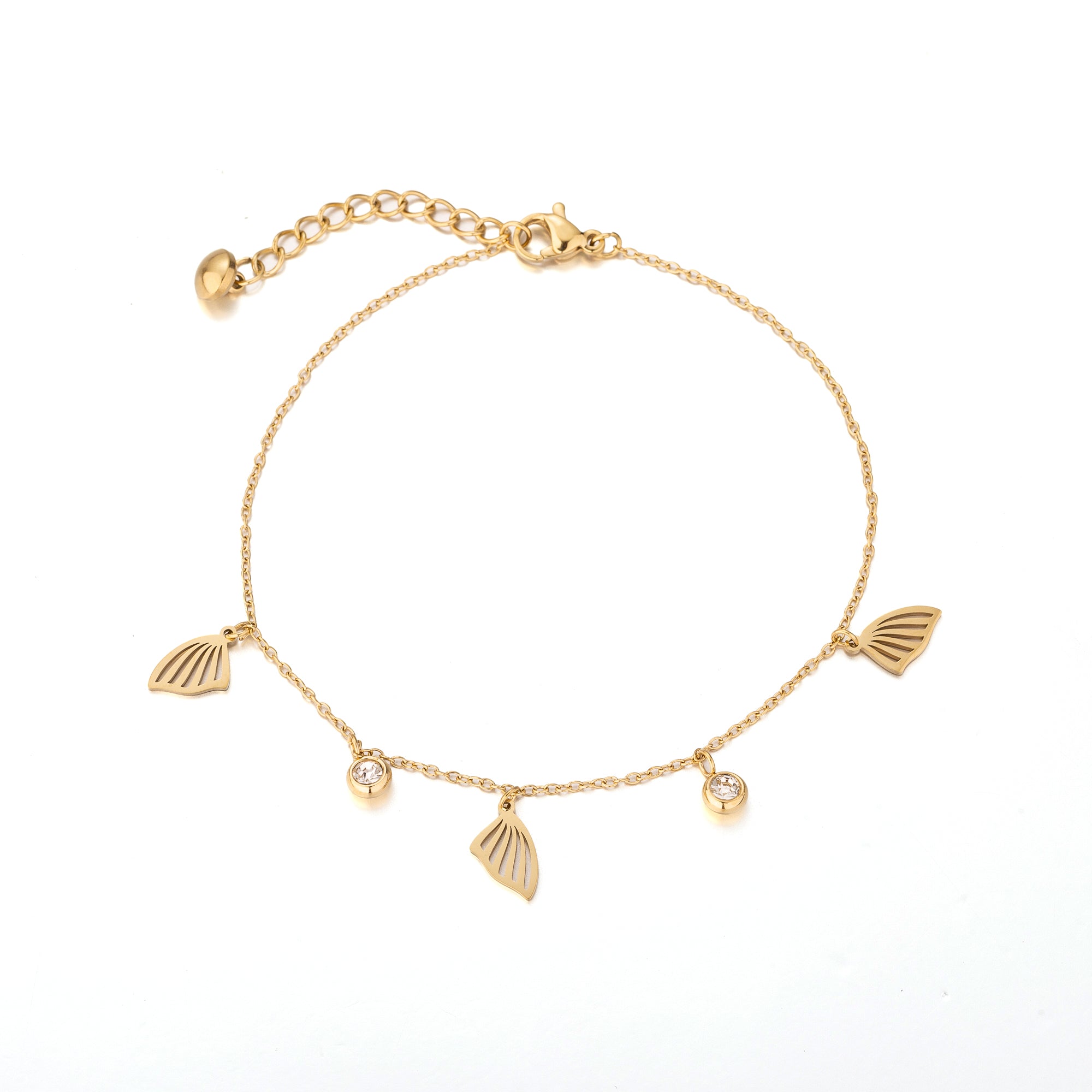 Dainty Stainless Steel CZ Minimalist Butterfly AN-0007