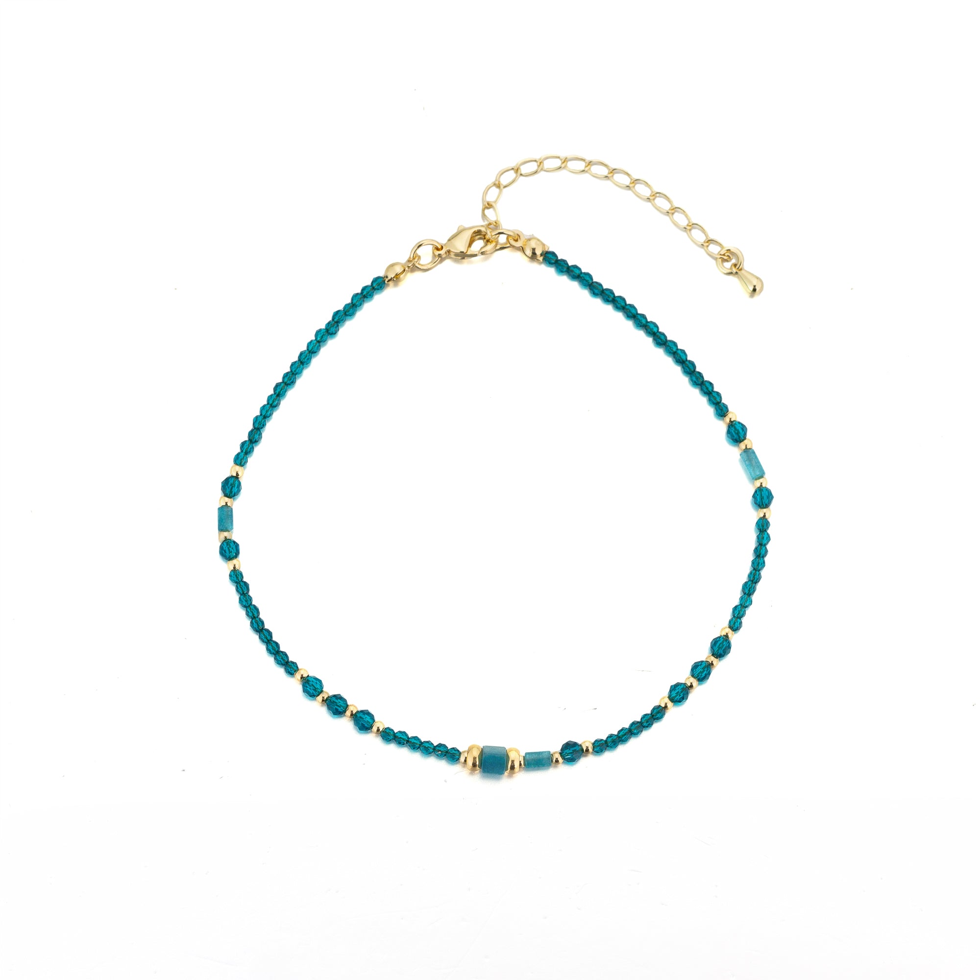 Dainty Gold Aqua Blue AN-0015