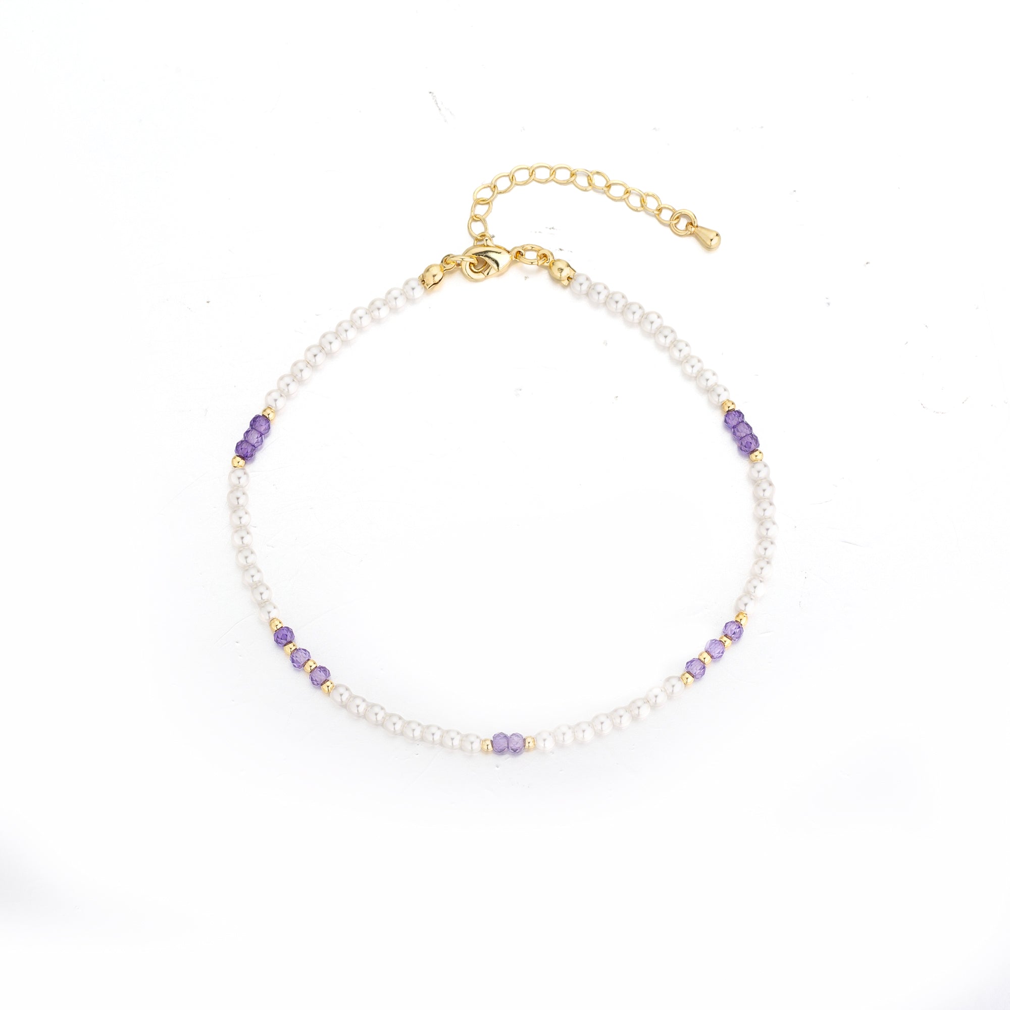 Dainty Gold Pearl Beaded AN-0016