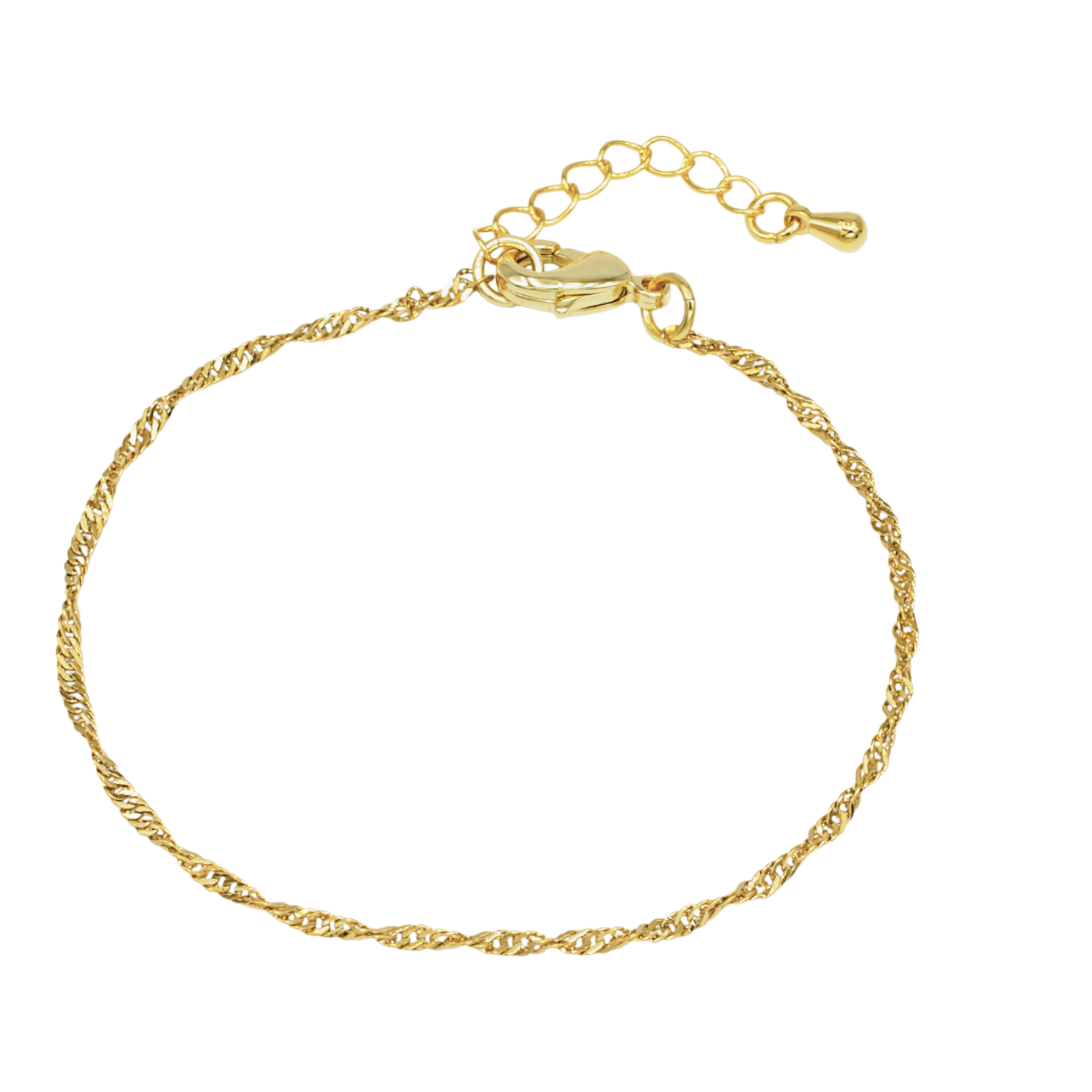Dainty Gold Twisted Chain Bracelet BR-SJ0138