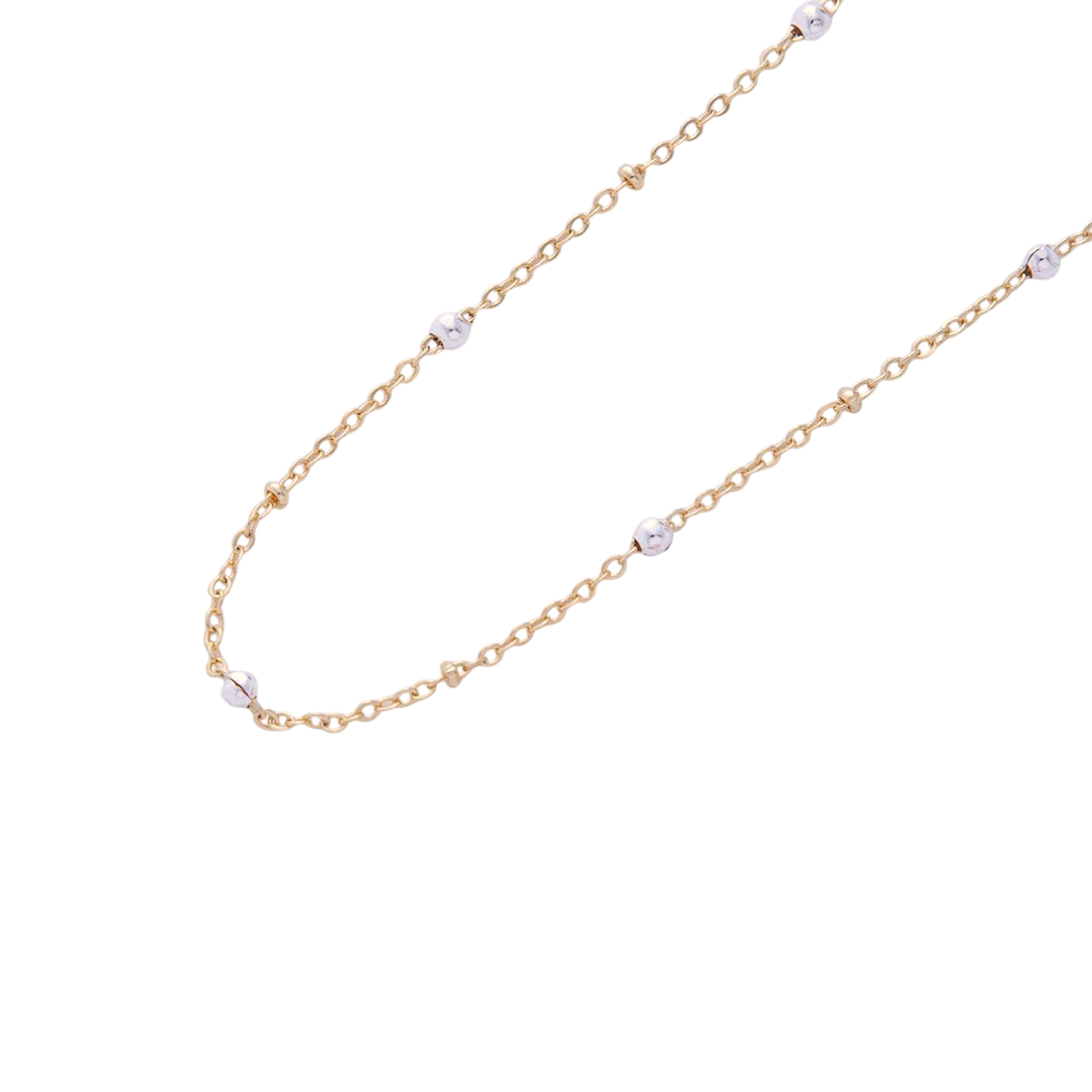 Mix Metal Silver Ball Satellite Gold Chain Bracelet BR-SJ0417