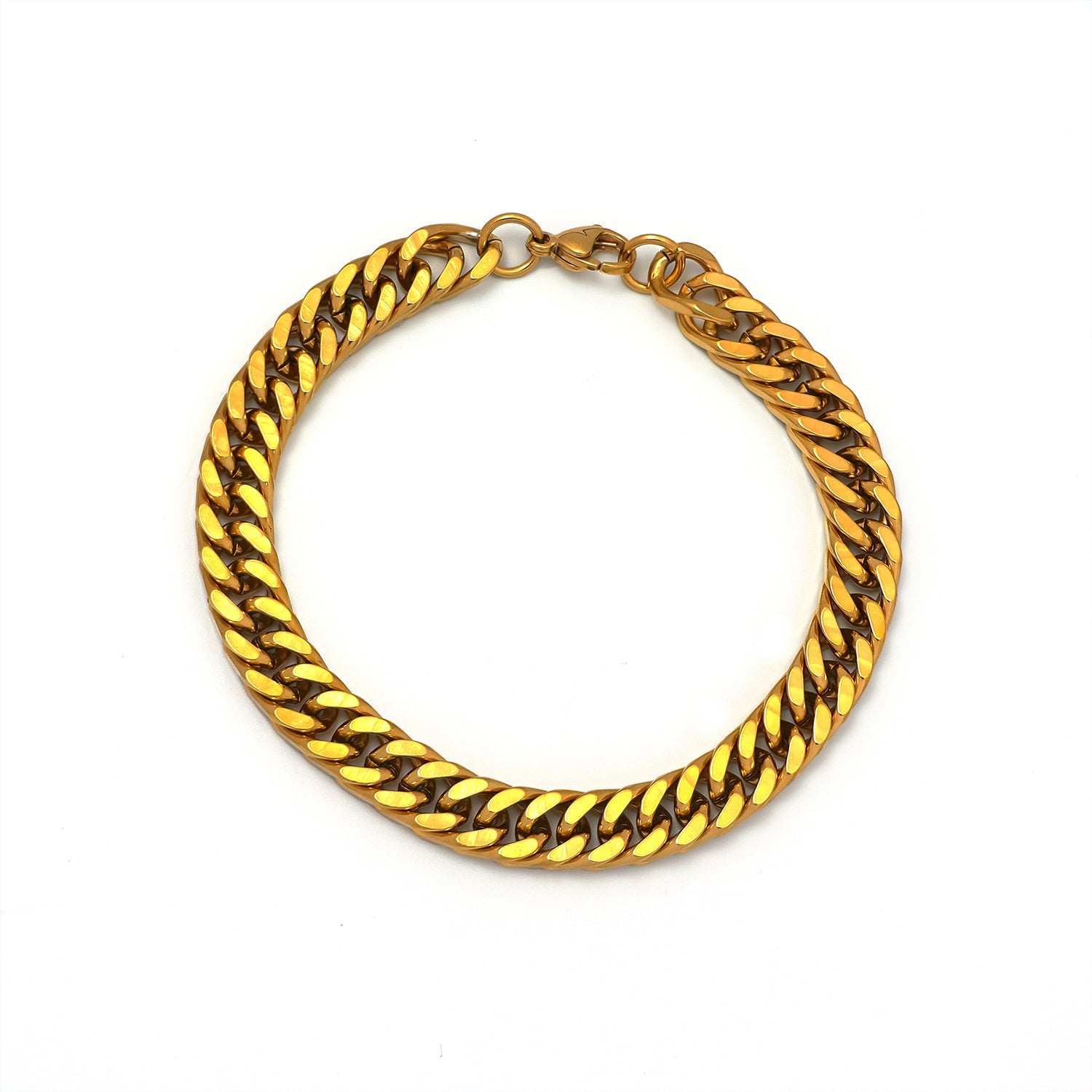 Gold or Silver Thick Stainless Steel Double Cuban Chain Link ✦ BR-0008 BR-0009