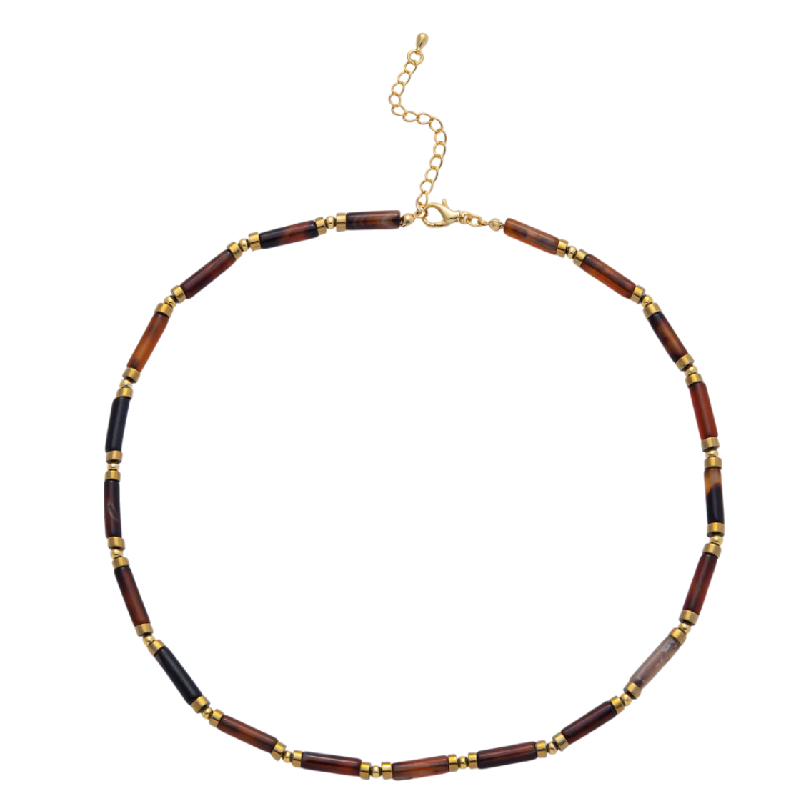 Natural Gemstone Tube Choker Necklace NC-21WA3930 to NC-21WA3938
