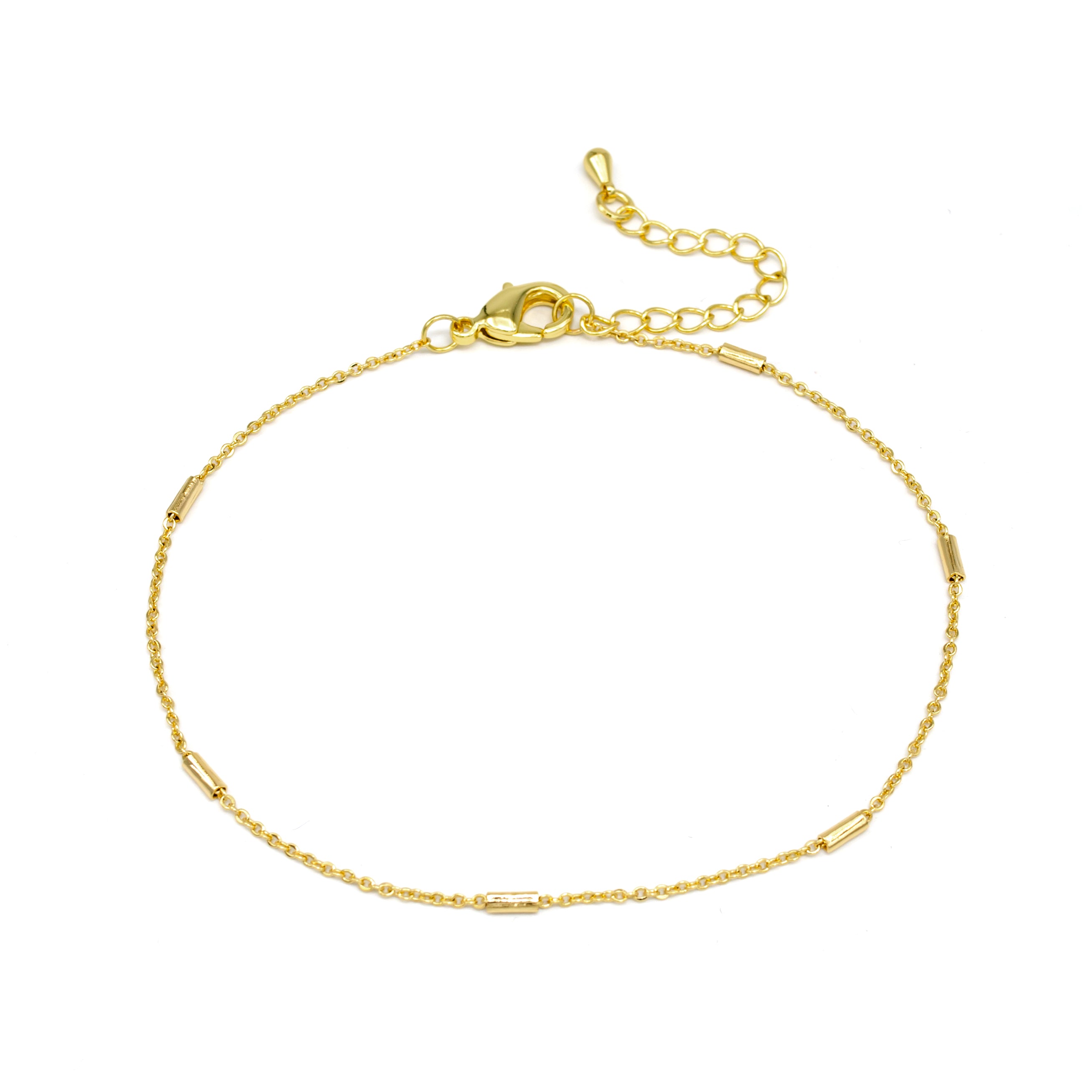 Dainty Tube Satellite Chain Anklet ✦ AN-SJ0097