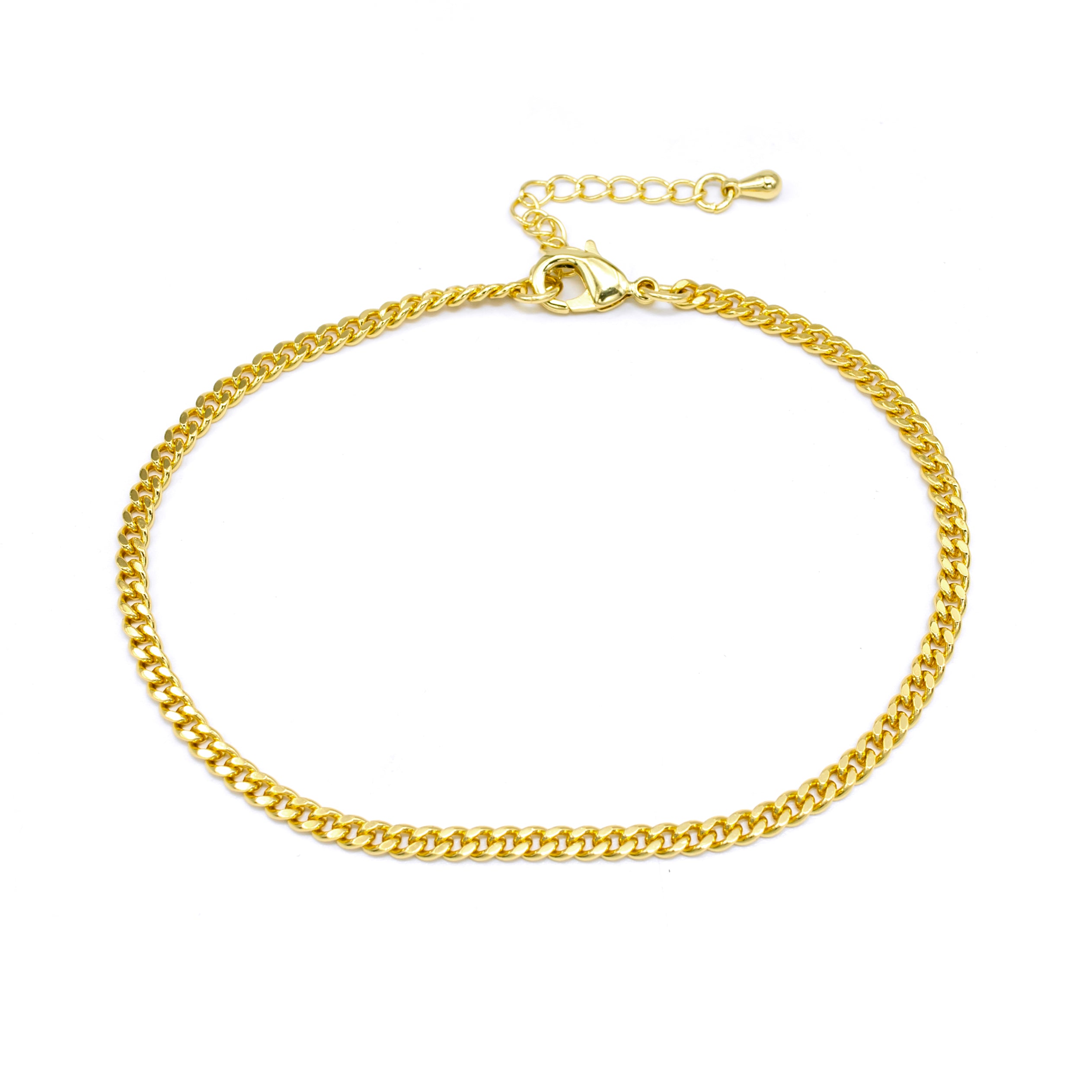 Classic Gold Curb Chain Anklet AN-SJ0112