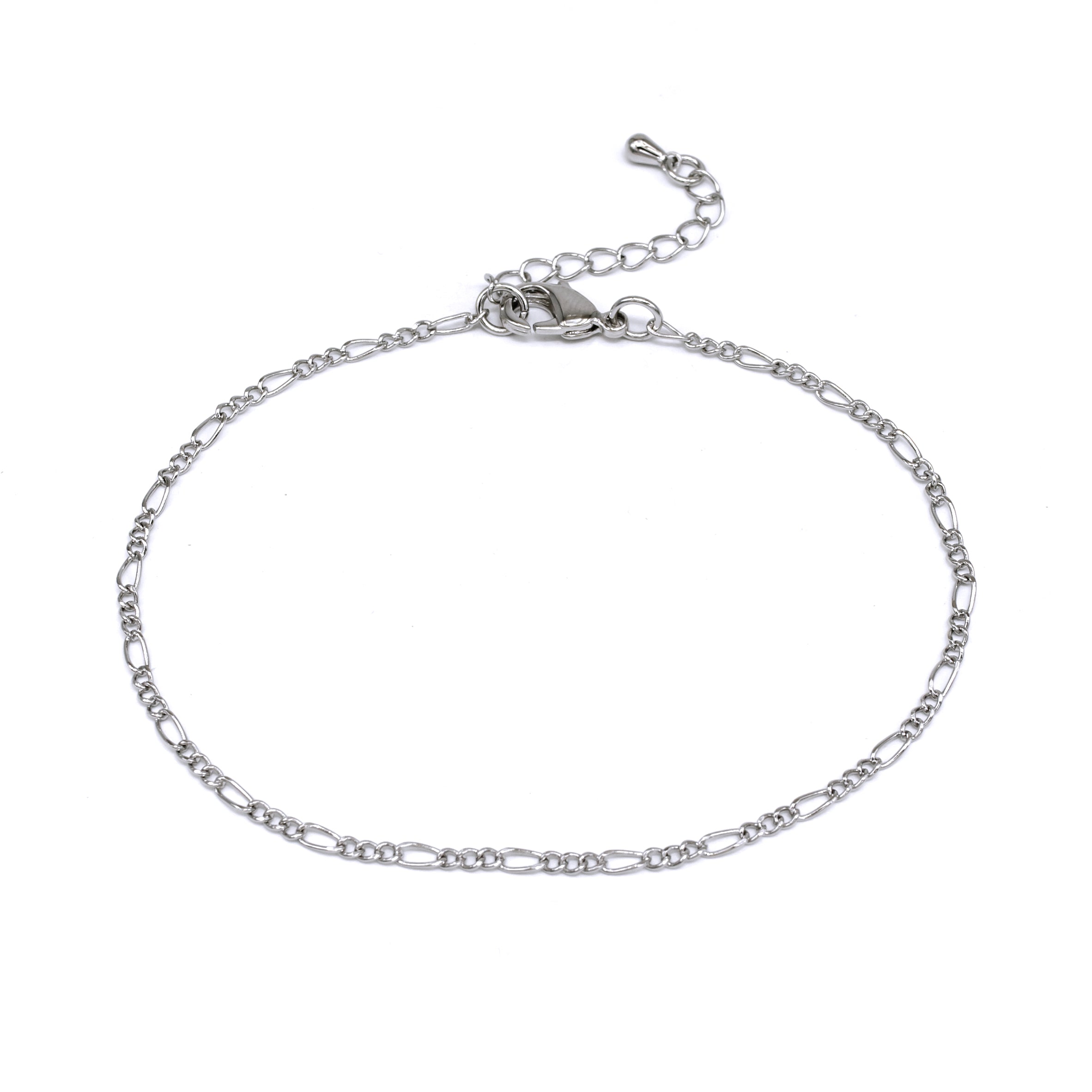 Classic Silver Figaro Chain Anklet AN-SJ0118
