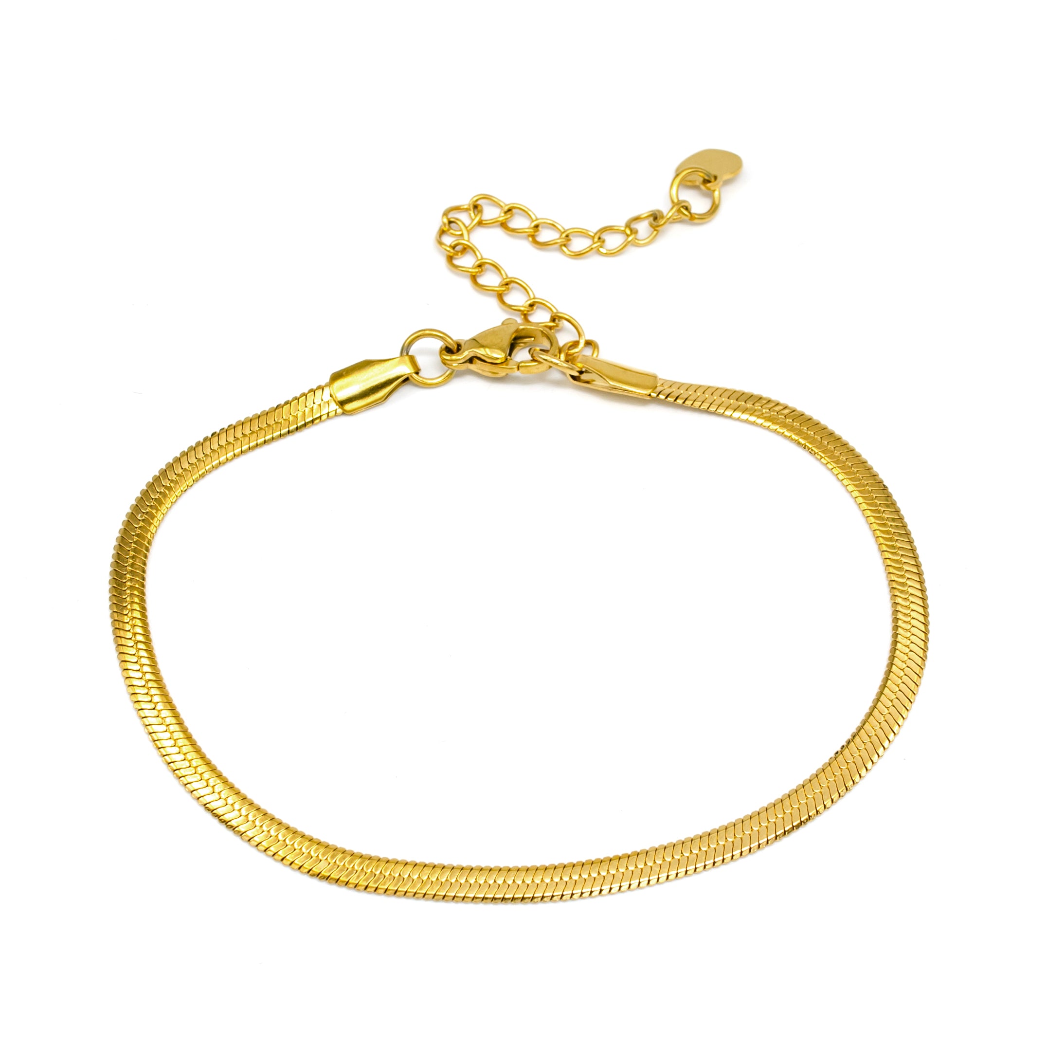 Classic Gold Herringbone Bracelet BR-21WA925
