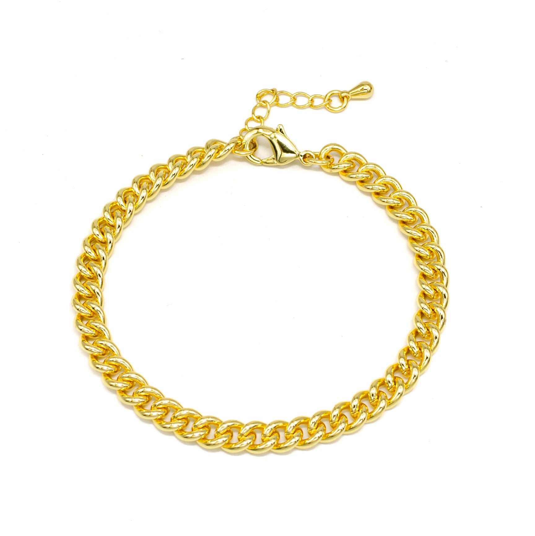 Chunky Gold Curb Adjustable Bracelet Chain ✦ BR-SJ0129