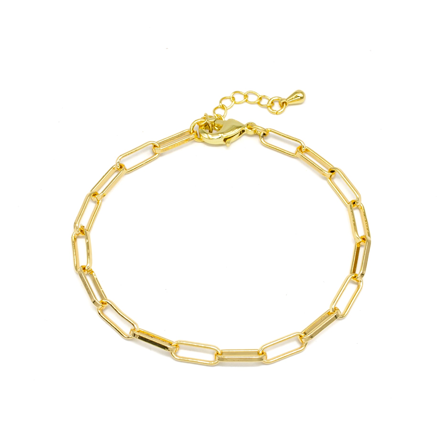 Classic Gold Paper Clip Chain Bracelet ✦ BR-SJ0132