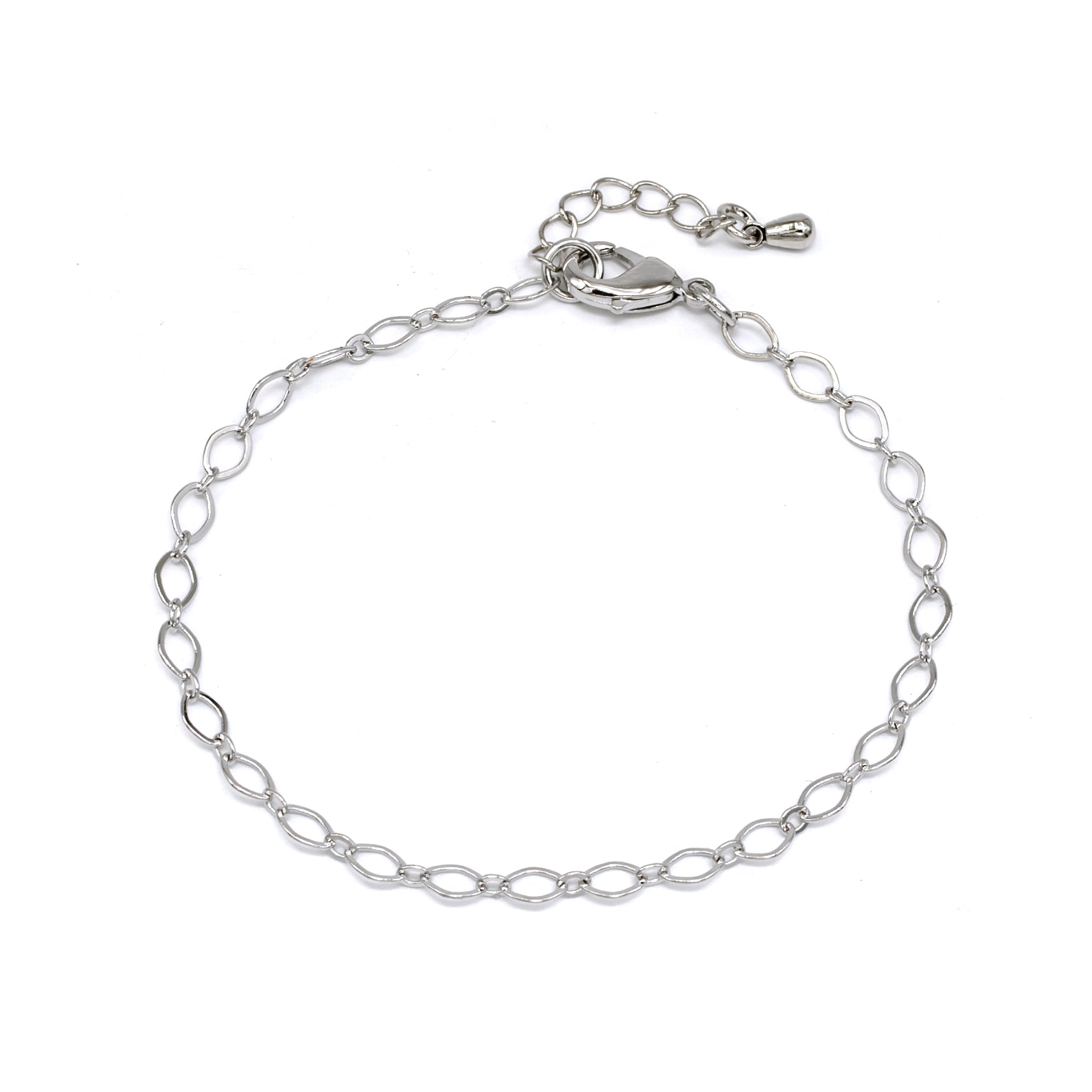Dainty Silver Oval Cable Chain Bracelet ✦ BR-SJ0158