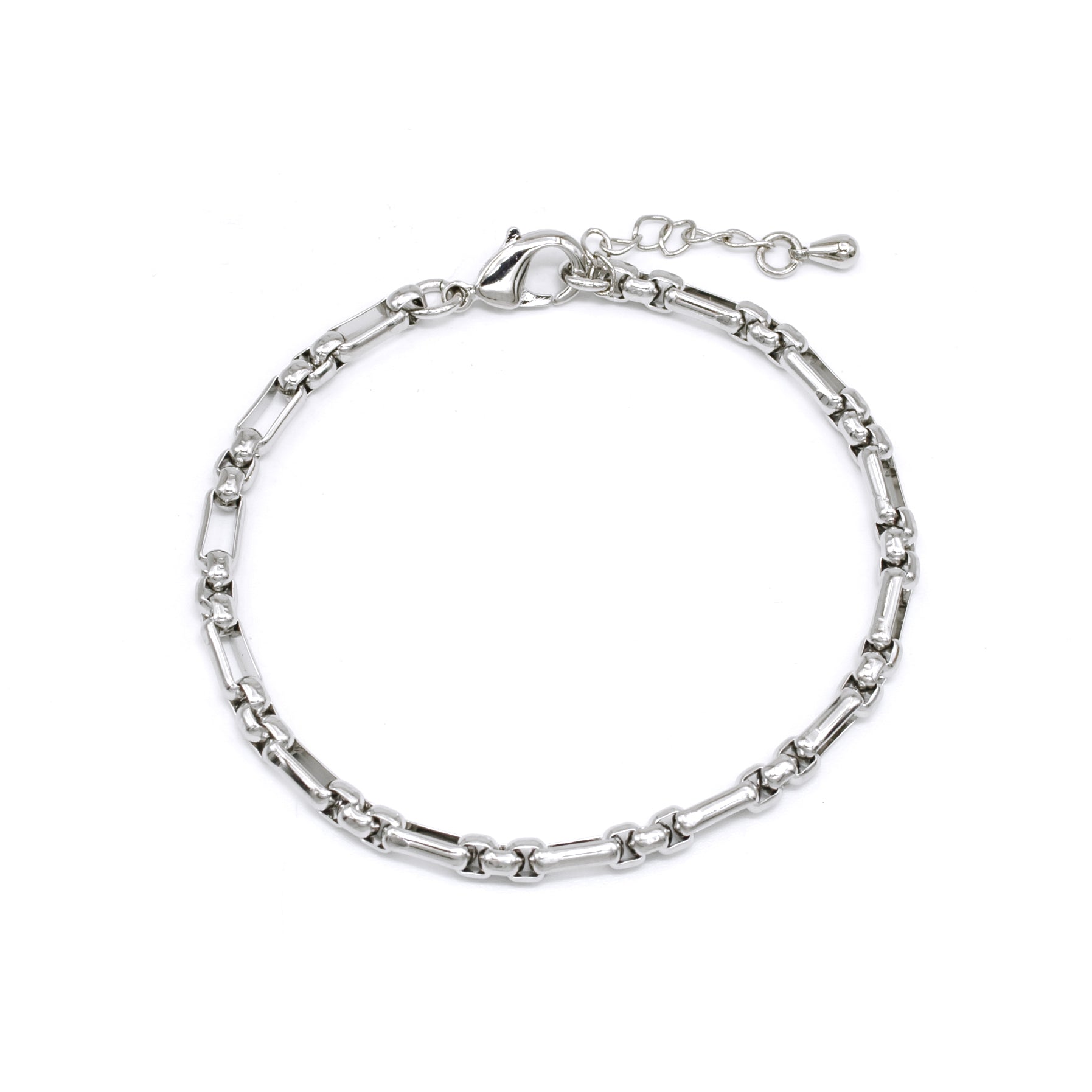Bold Silver Paper Clip Chain Bracelet ✦ BR-SJ0159