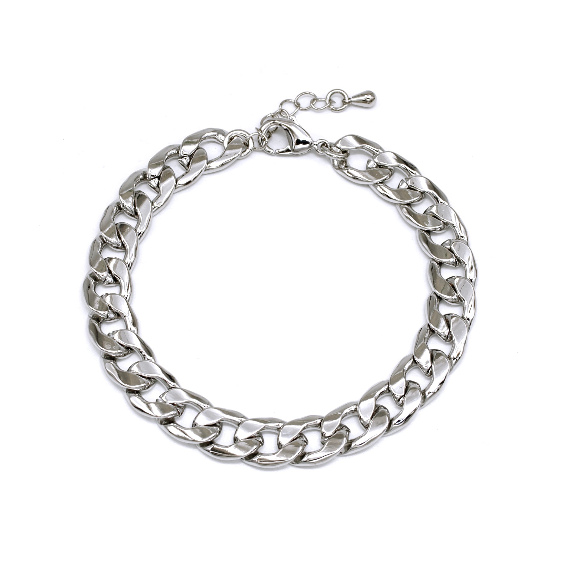 Chunky Silver Miami Cuban Curb Chain Bracelet for Men CDESIGN-00161