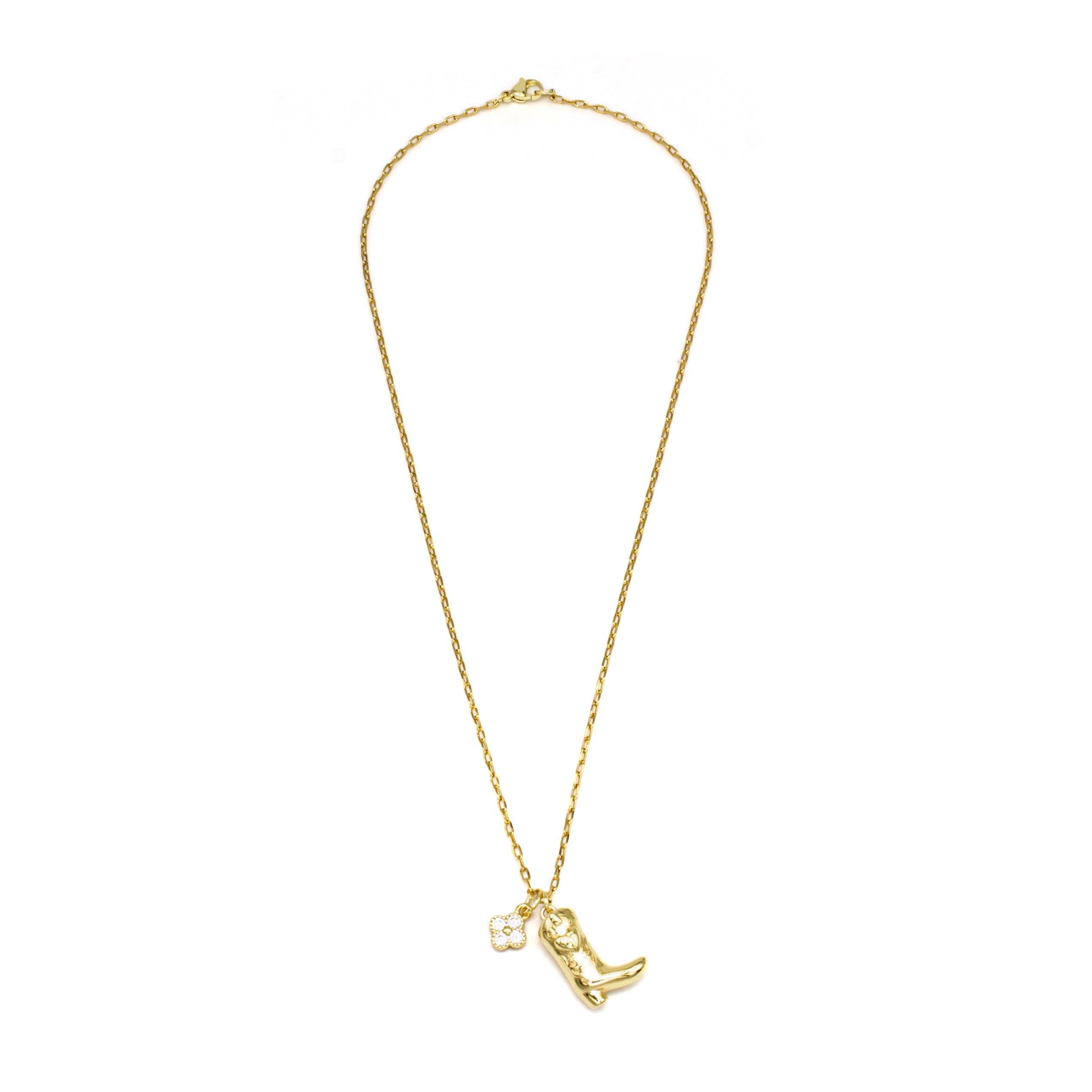 Minimalist Gold Cowboy Boot Necklace ✦ NC-SJ0291