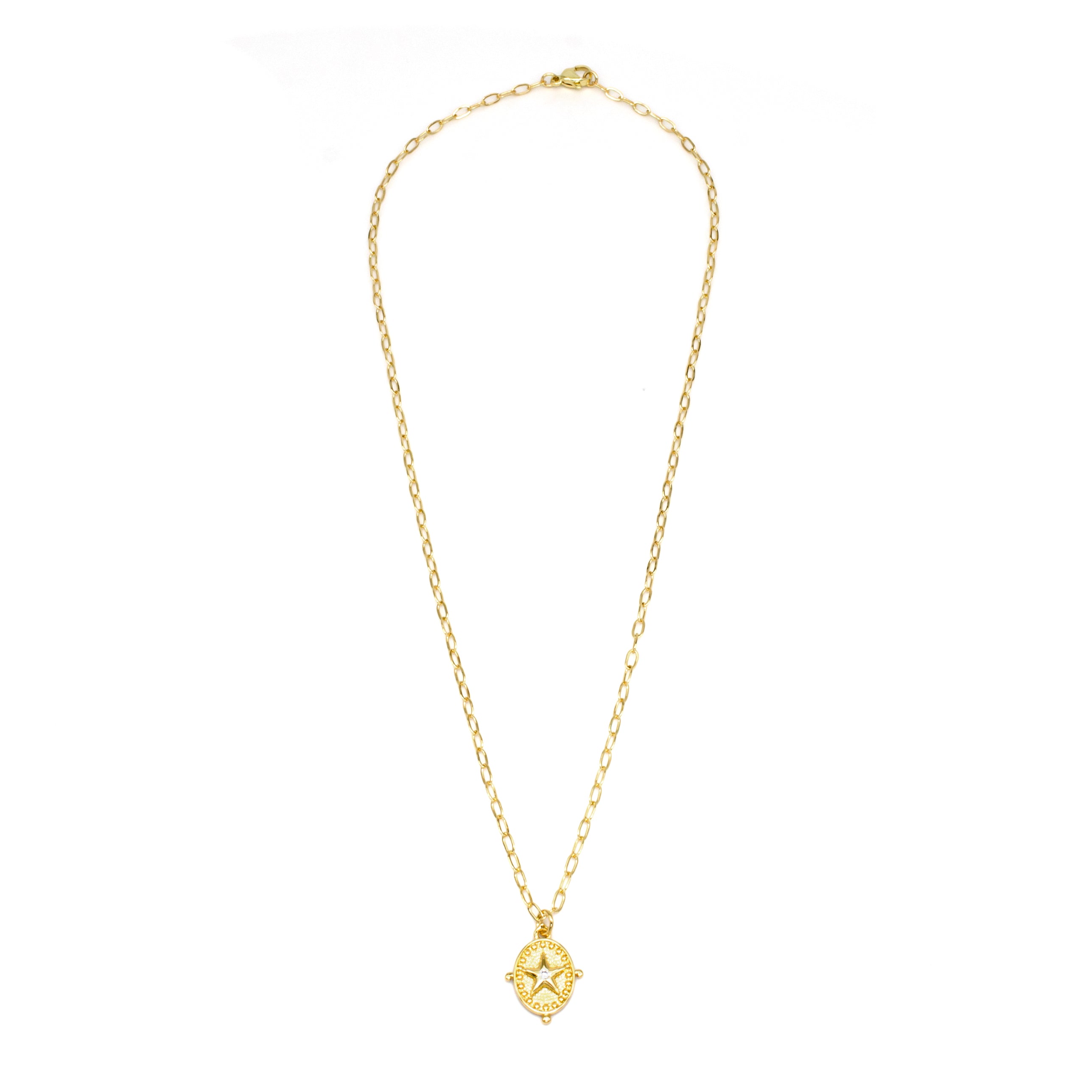 Dainty Gold Star Cowboy Texas Necklace ✦ NC-SJ0292