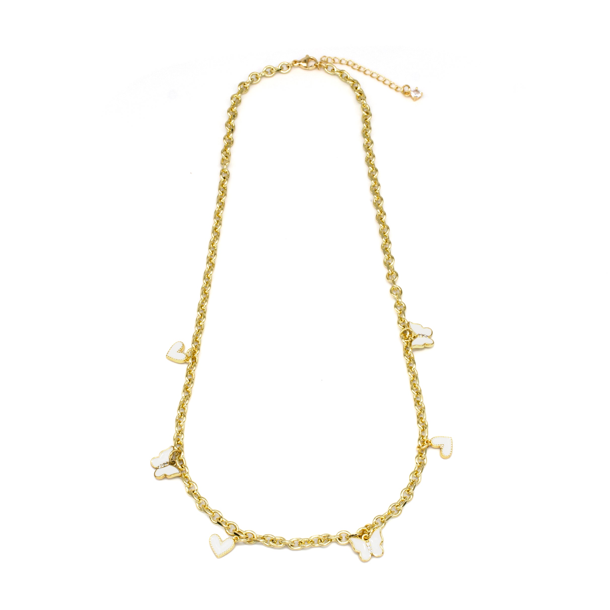 Minimalist Gold Butterfly Charm Necklace NC-SJ0294