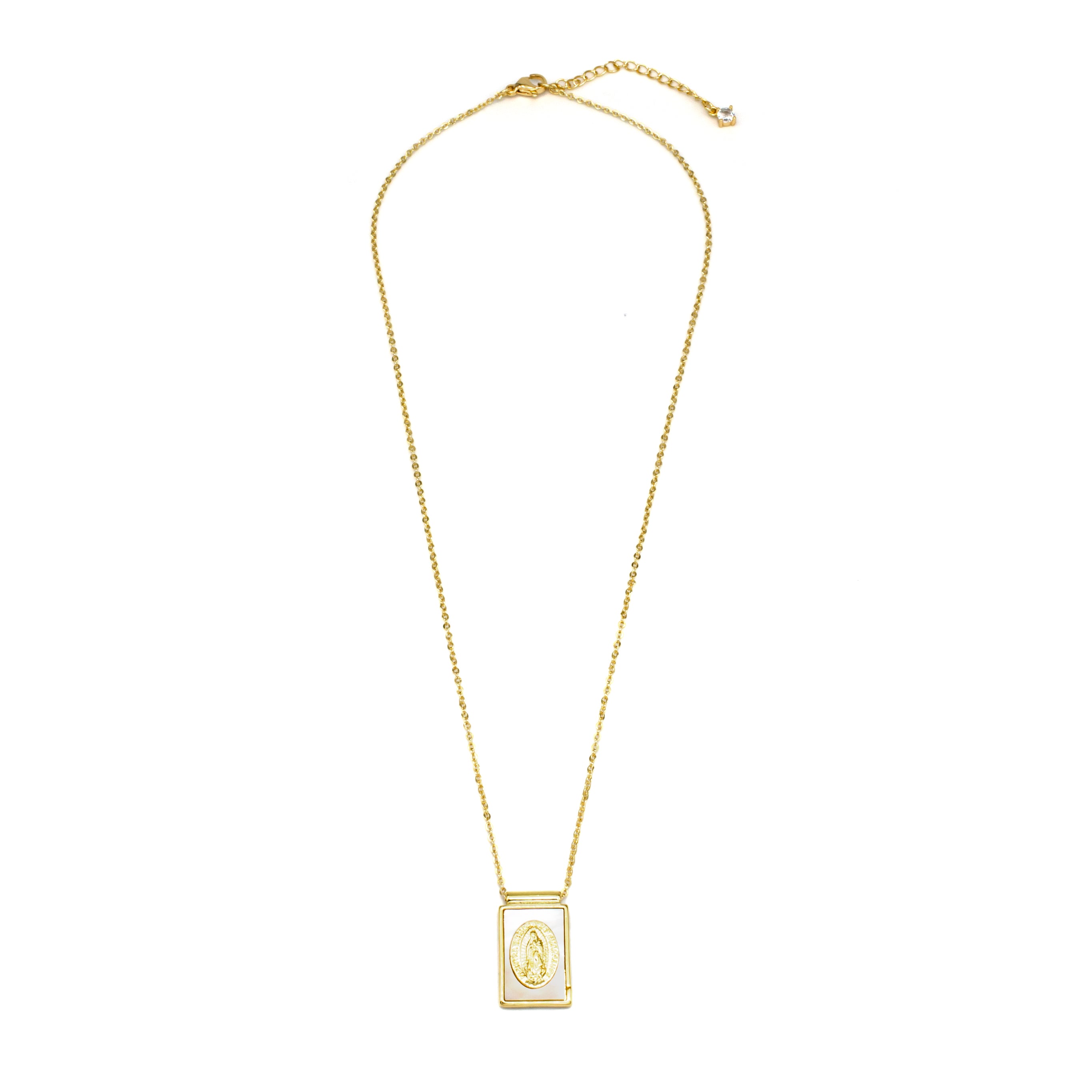 Dainty Gold Lady Guadalupe Necklace ✦ NC-SJ0311