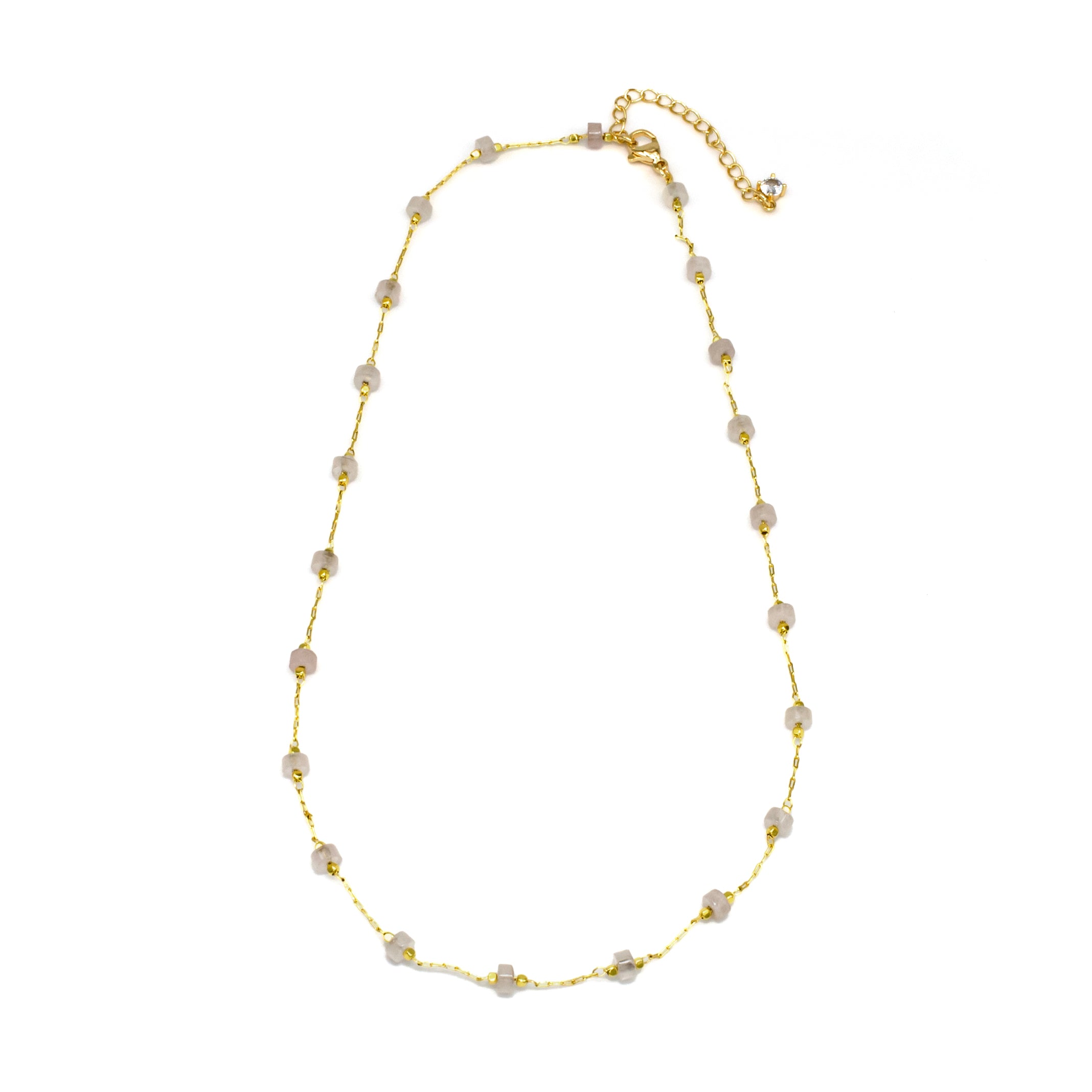 Delicate Gemstone Beaded Necklace Satellite NC-SJ0312 dis