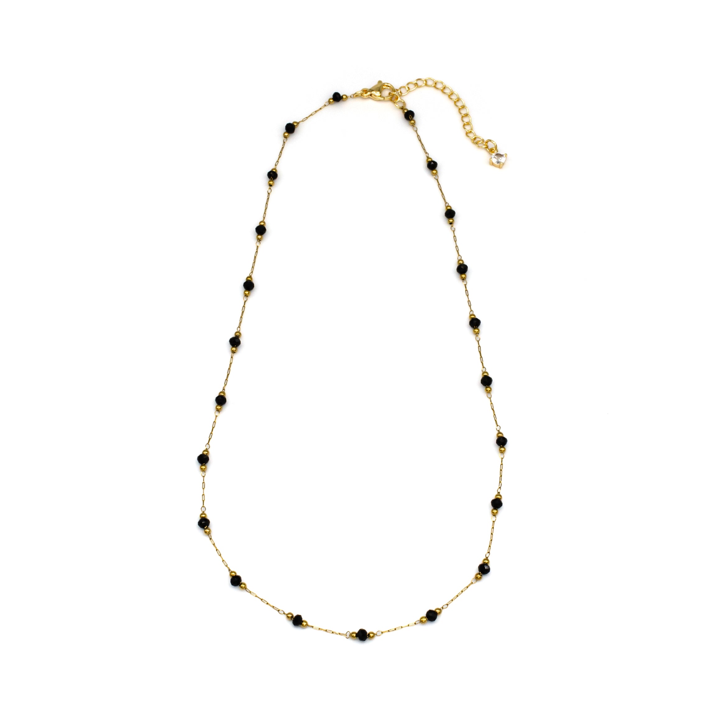 Customized Black Satellite Beaded Necklaces NC-SJ0313