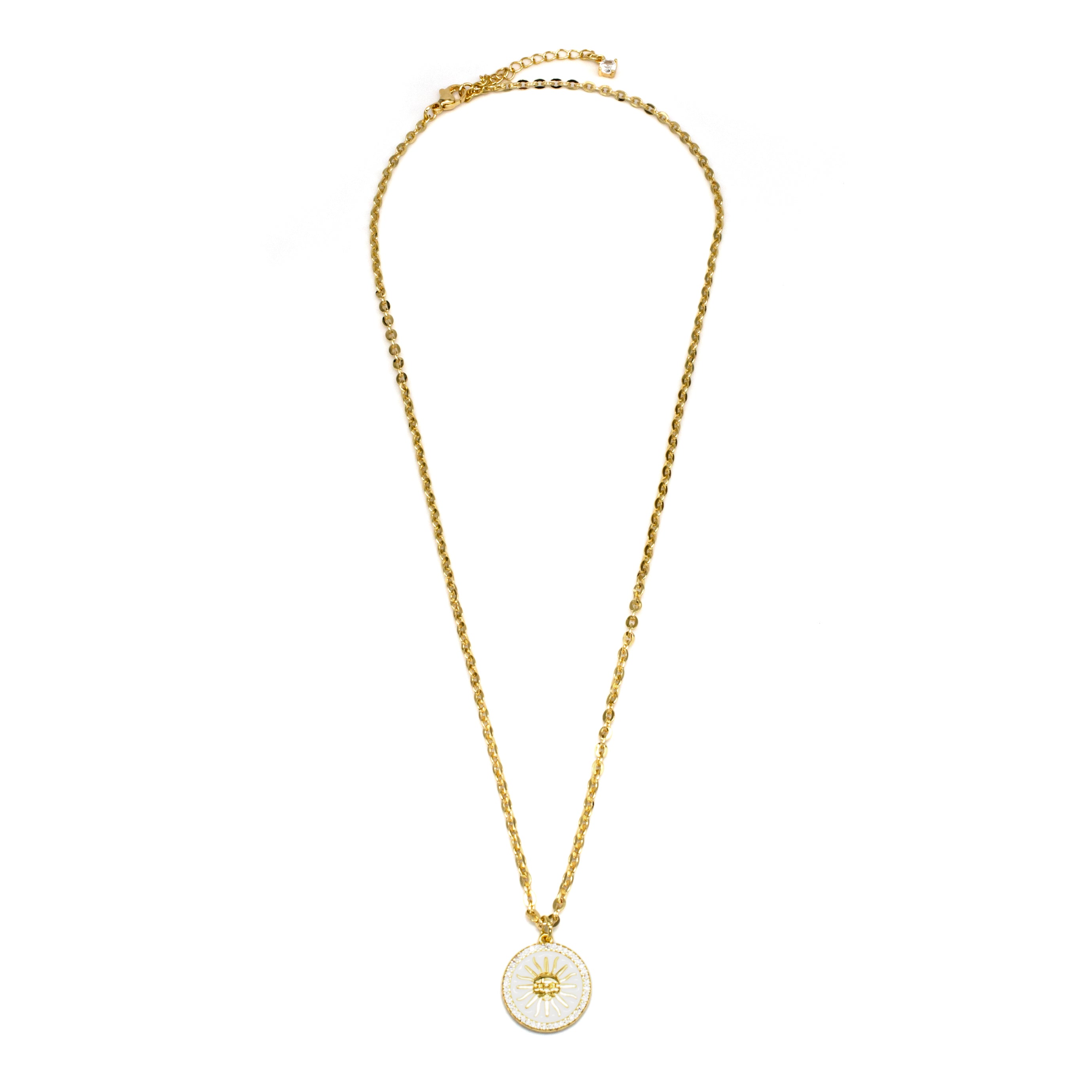 Minimalist Gold Sun Necklace 18-inch NC-SJ0315