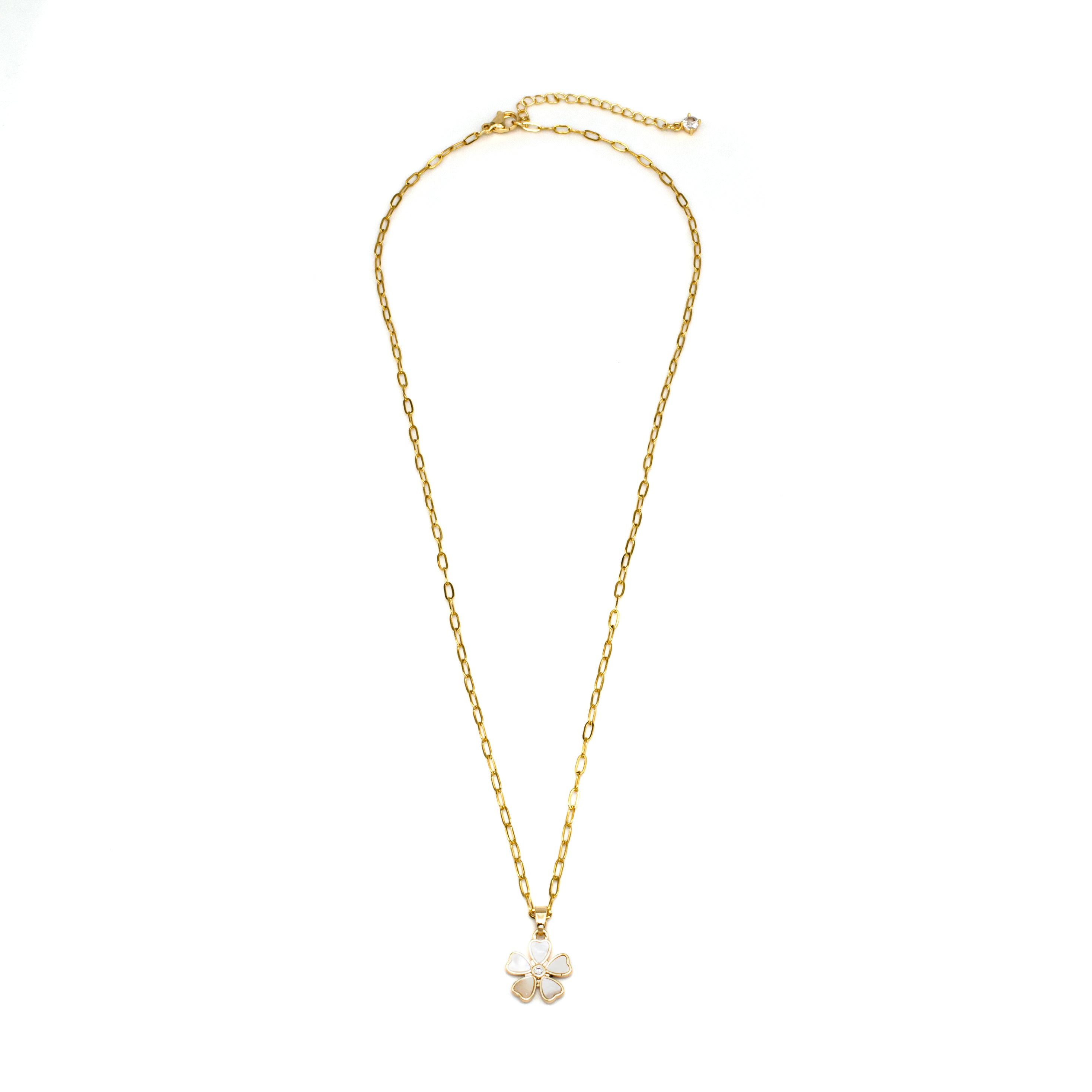 Minimalist Gold Flower Necklace NC-SJ0318