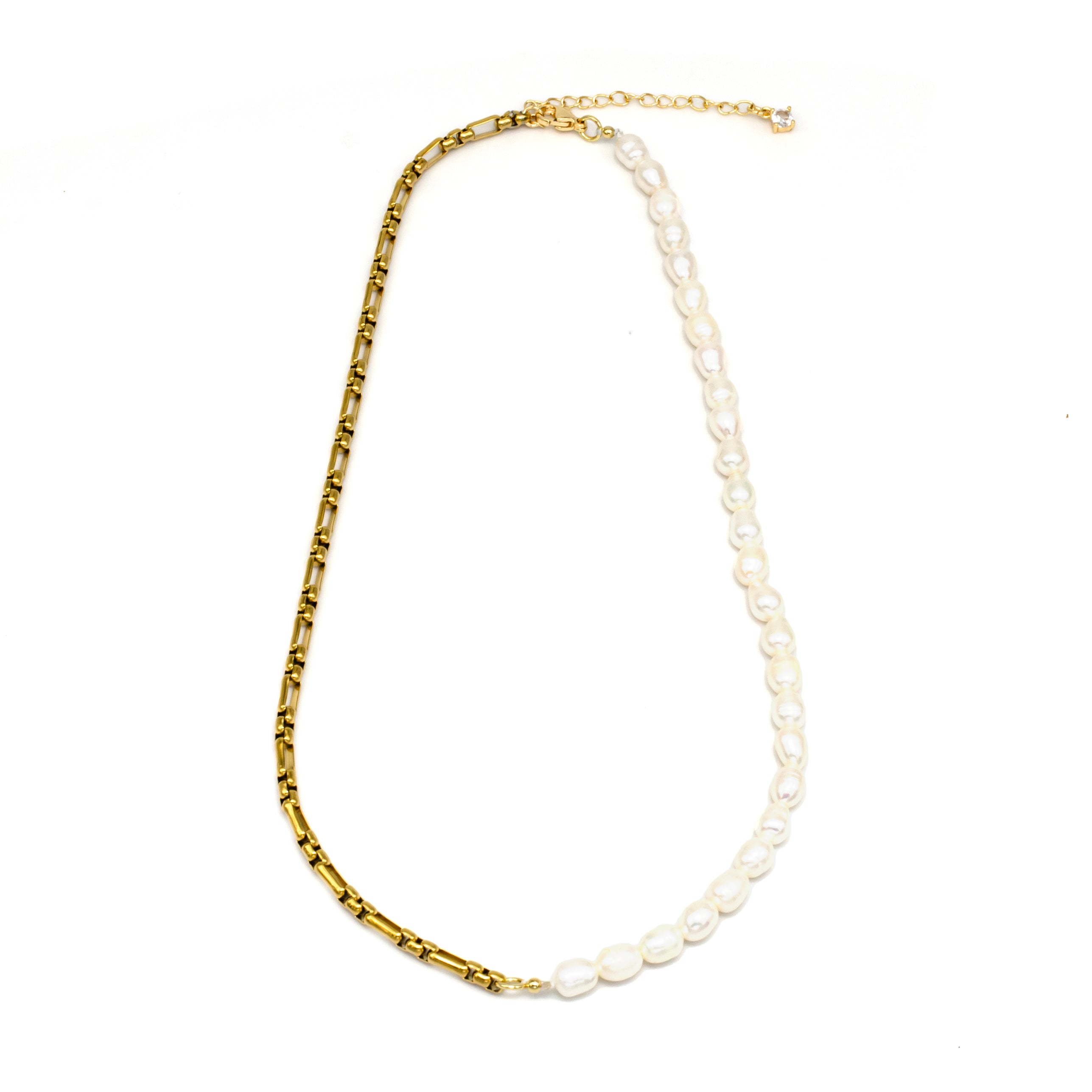 Handmade Mix Gold Pearl Necklace Design Jewelry NC-SJ0330