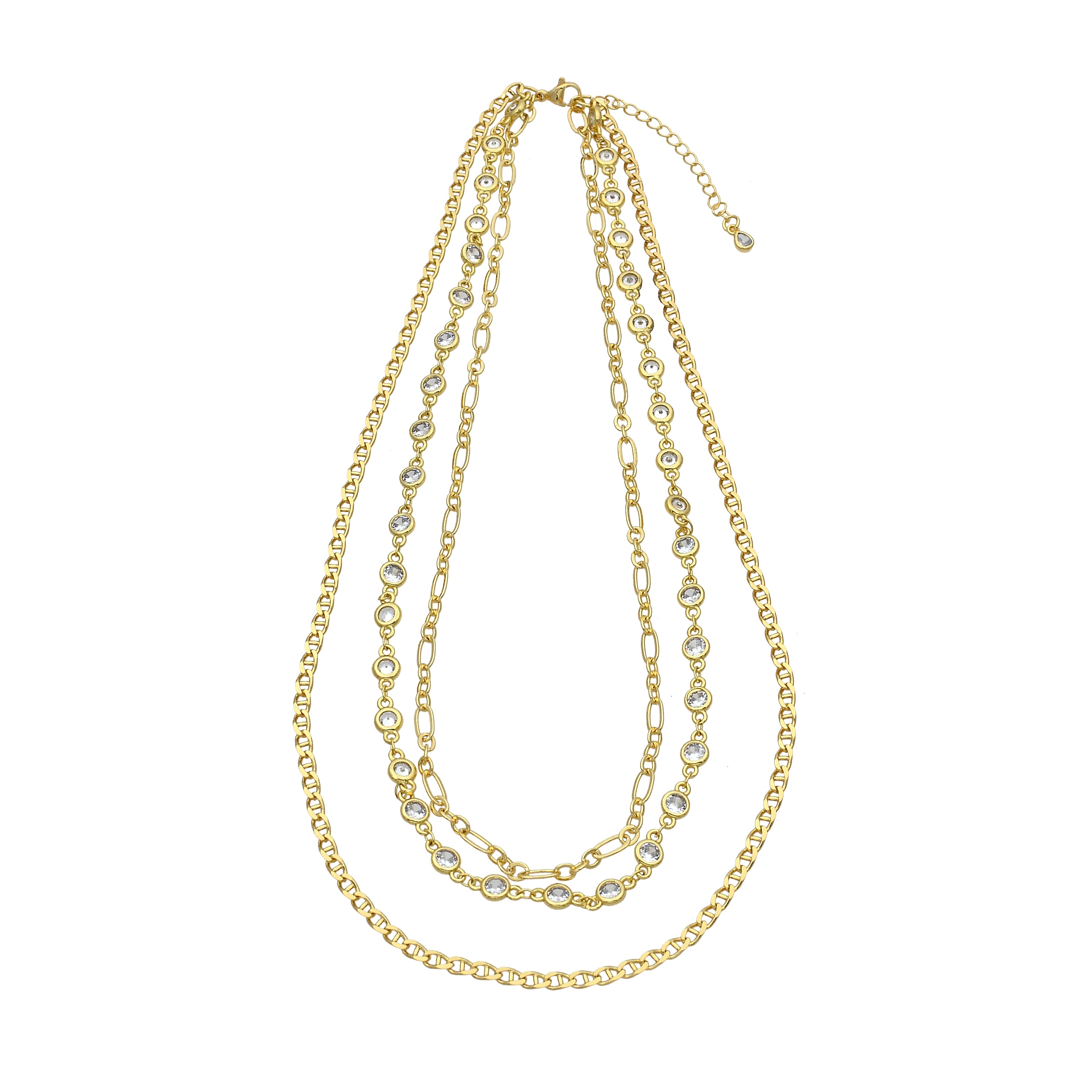 Triple Layered Statement Necklace NC-SJ0357