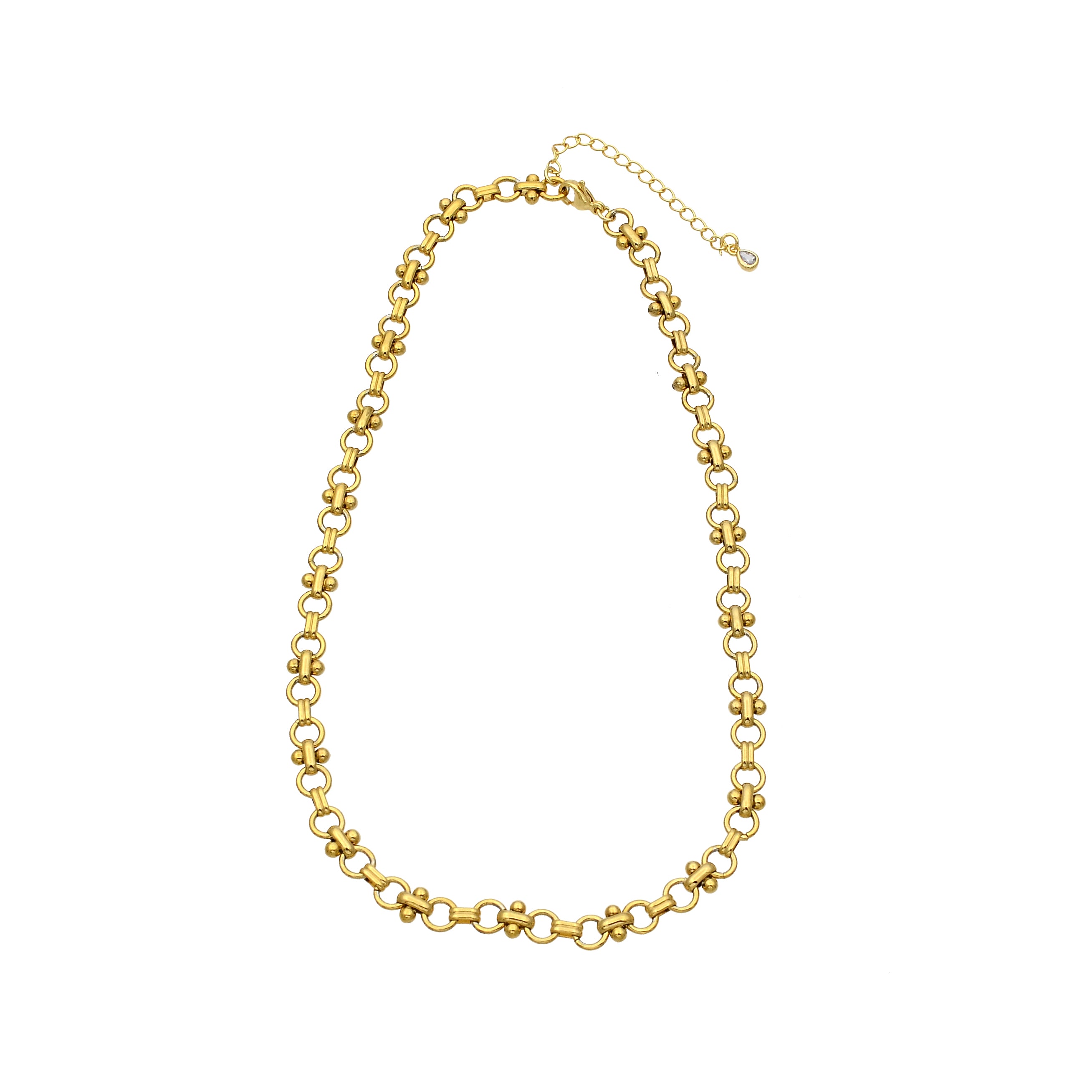 Bold Stadium Gold Chain Necklace NC-SJ0363