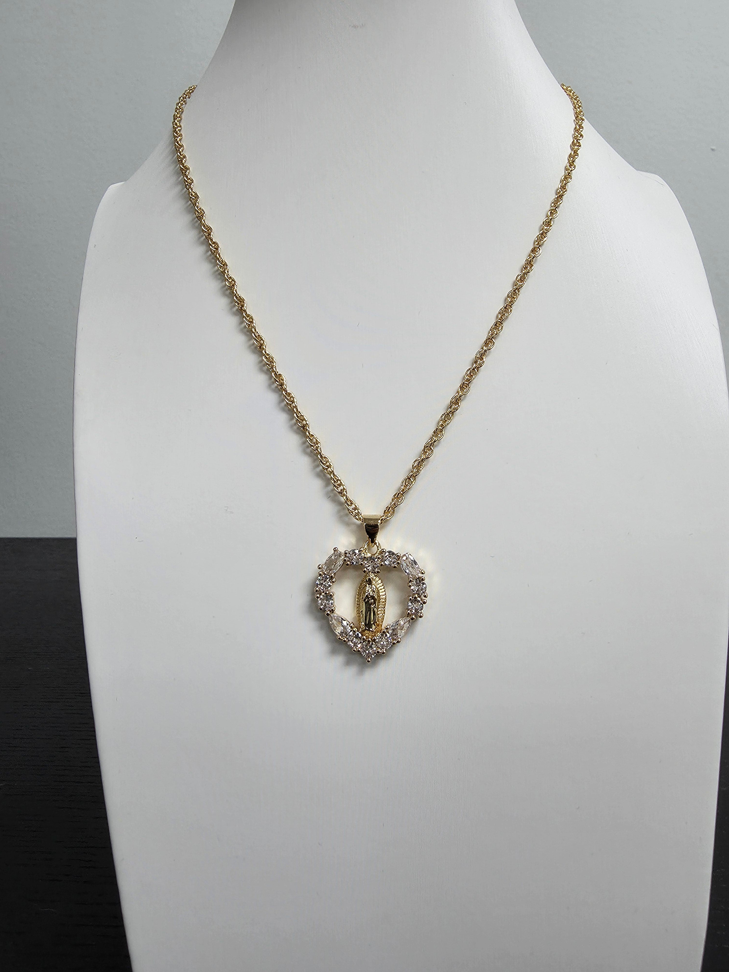 Dainty Gold Chain Necklace 16 inch with Cross Charm CDESIGN-00395