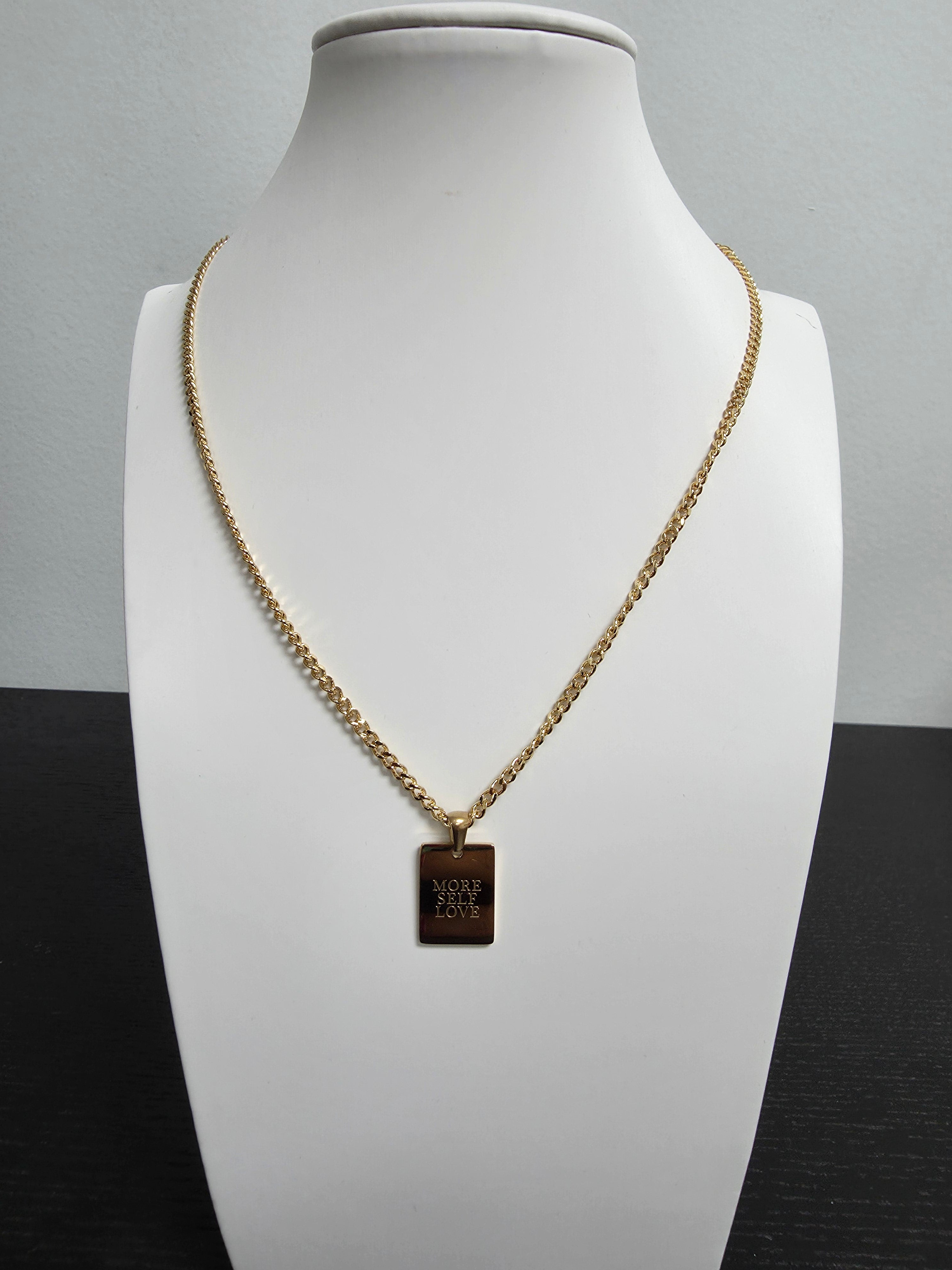 Curb Chain More Self Love Pendant 18-Inch Necklace CDESIGN-00504