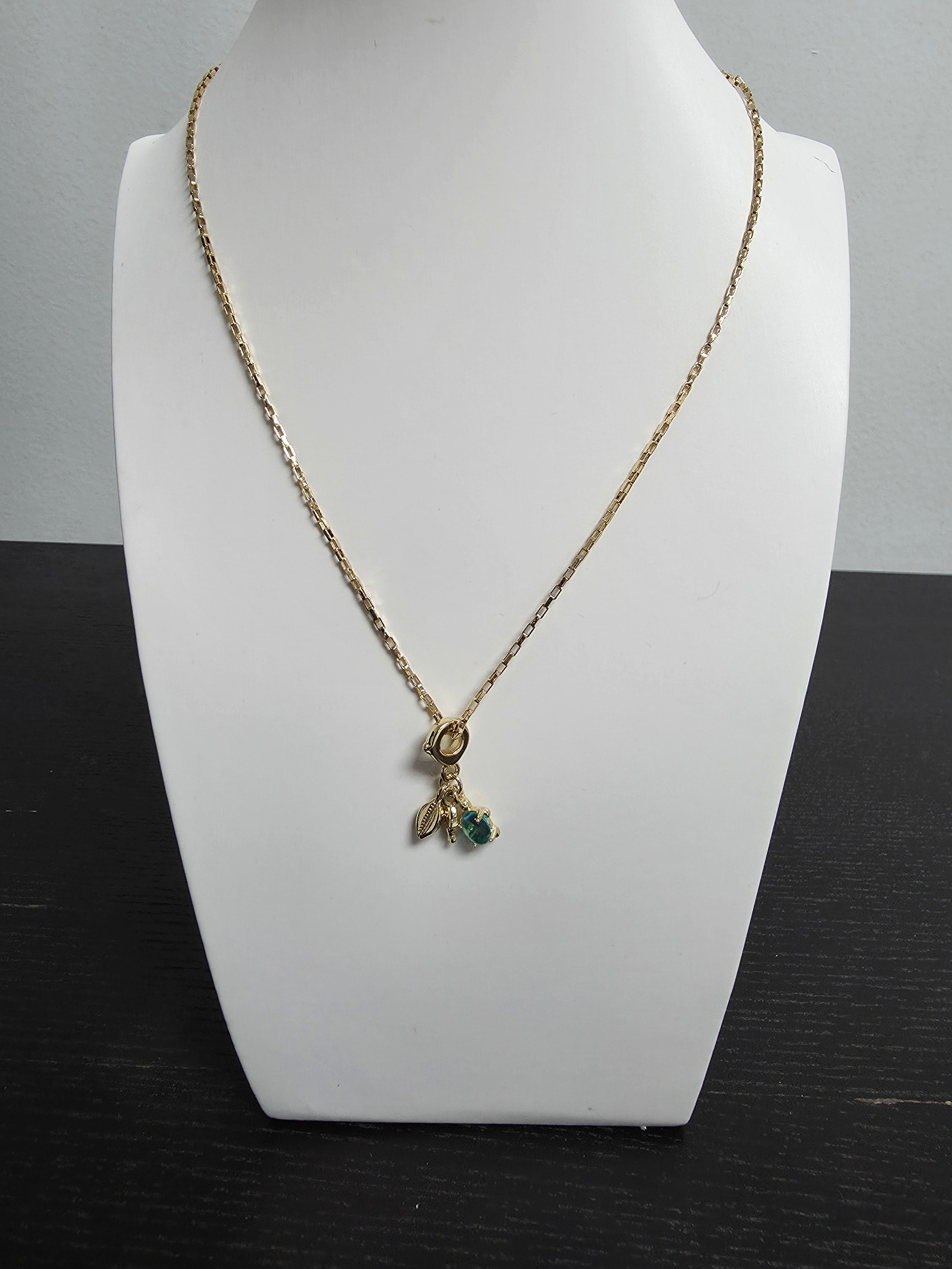 Box Paperclip Chain Fish Seashell Ocean Drop Charm 18-Inch Necklace CDESIGN-00488