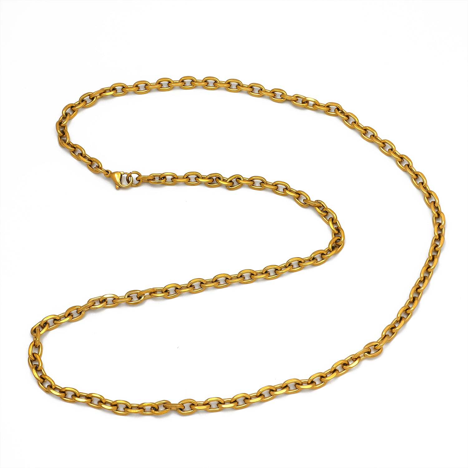 Gold or Silver Classic Stainless Steel Minimalist Cable 23.6 inch ✦ CN-0005 CN-0006