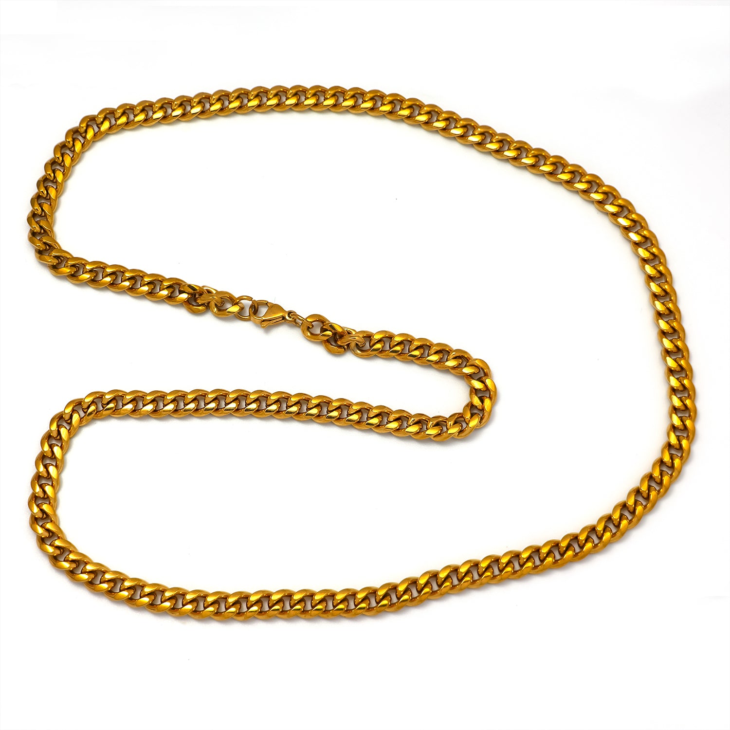 Gold or Silver Classic Stainless Steel Minimalist Cuban Curb ✦ CN-0033 CN-0034