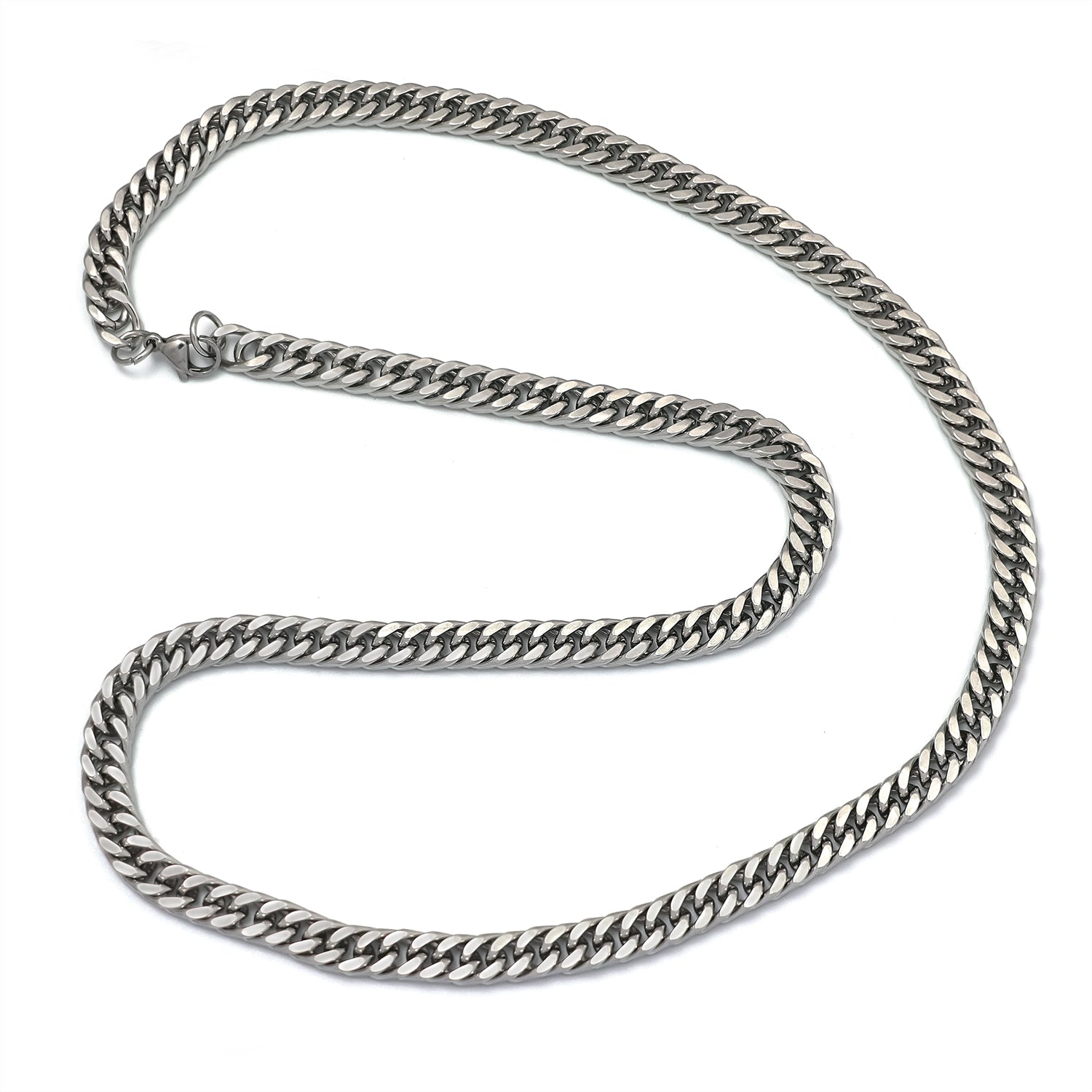Gold or Silver Thick Stainless Steel Bold Double Cuban ✦ CN-0039 CN-0040