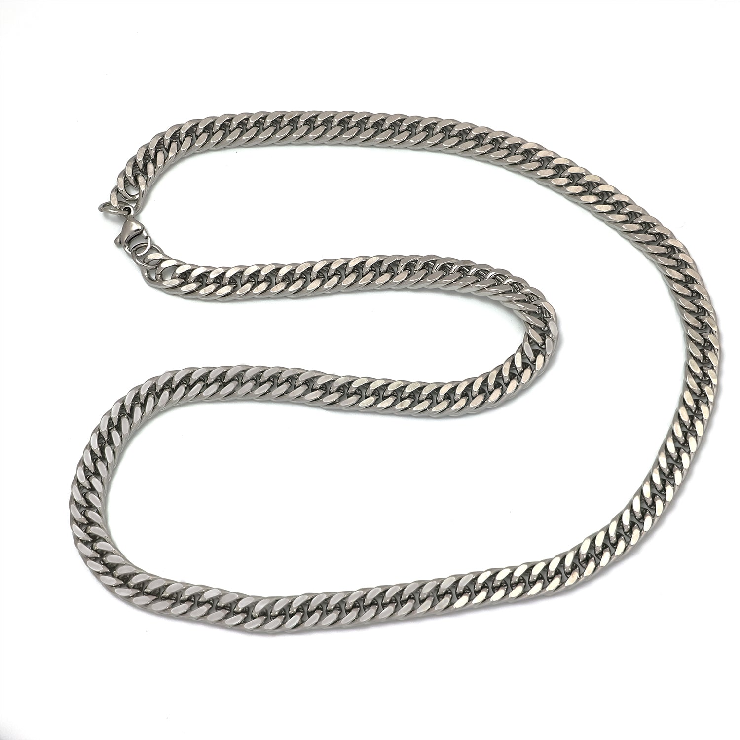 Gold Chunky or Silver Stainless Steel Bold Double Cuban ✦ CN-0045 CN-0046