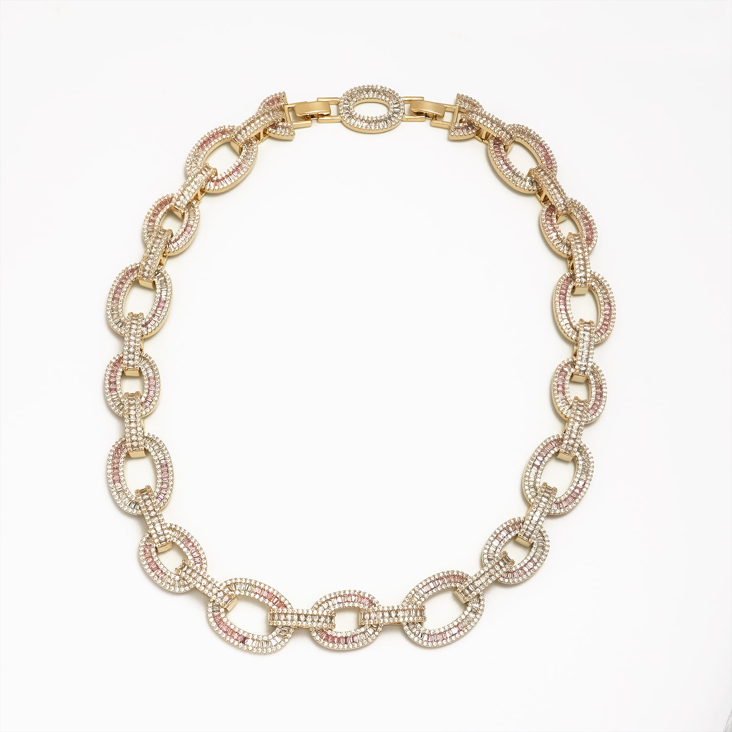 Gold Thick or Silver Gold CZ Baguette Cable ✦ CN-0047 CN-0048 DISCONTINUED