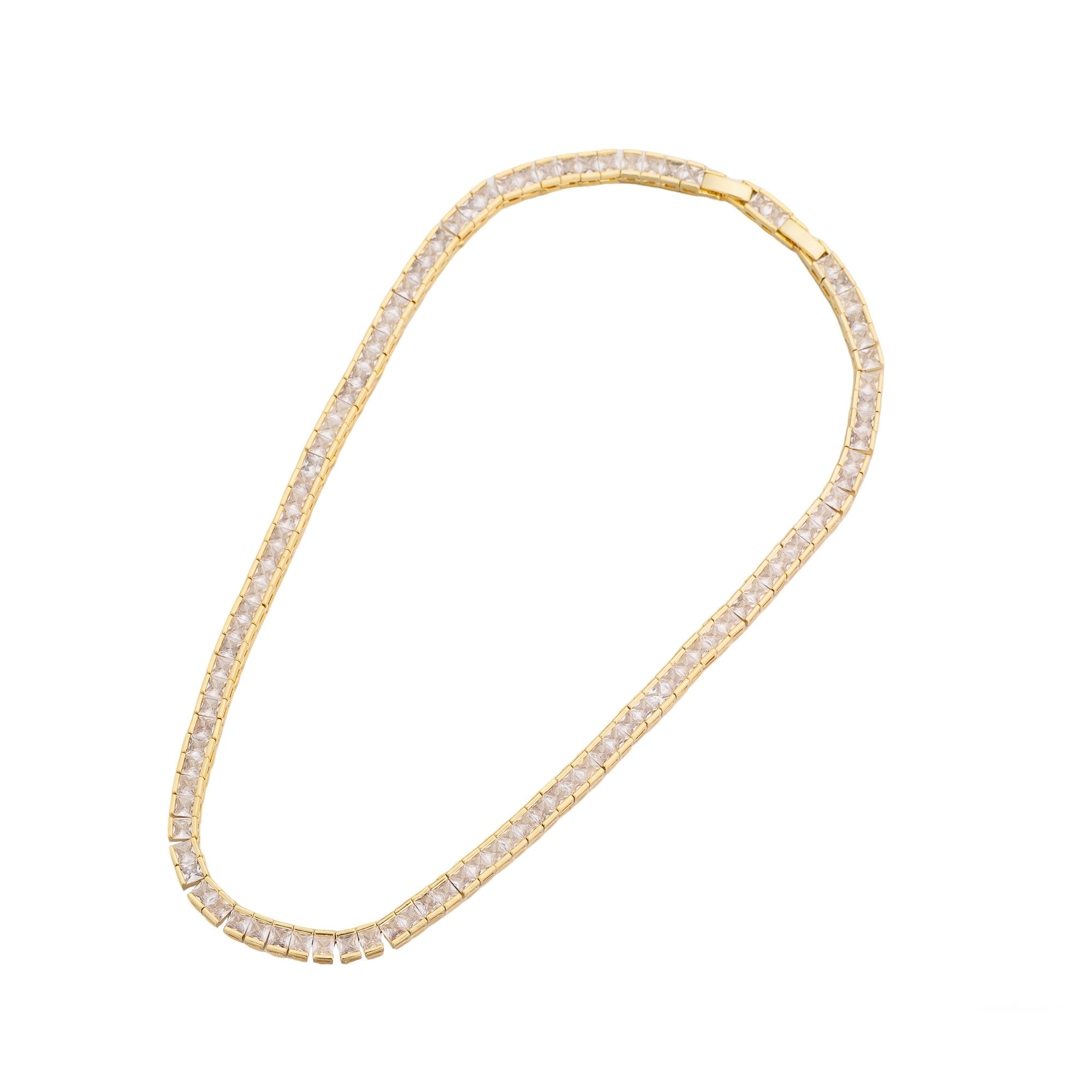 Statement CZ Gold Tennis Necklace ✦ CN-0087 DISCOUNTINUED