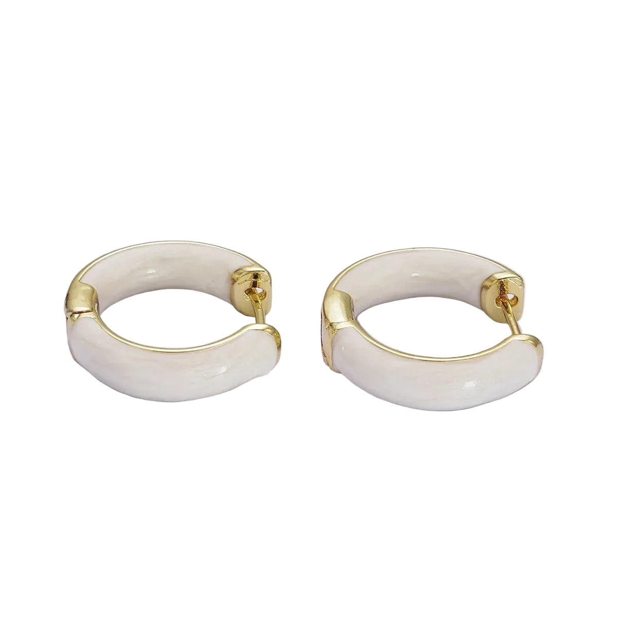 Pearlized Enamel Hoops ✦ EA-21AE655